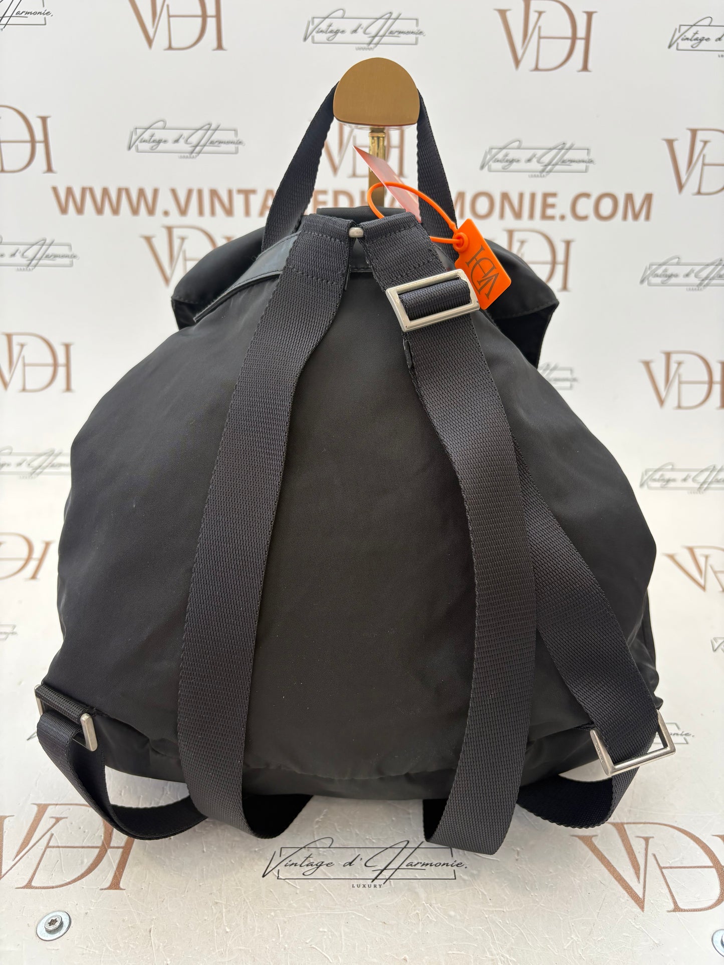 018604 - Prada Black Nylon Backpack