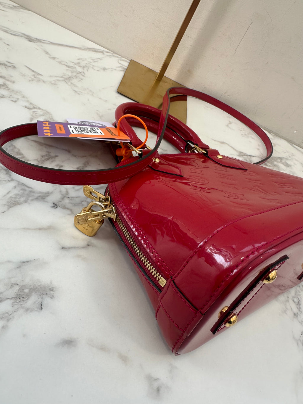 Louis Vuitton Alma BB Vernis Red