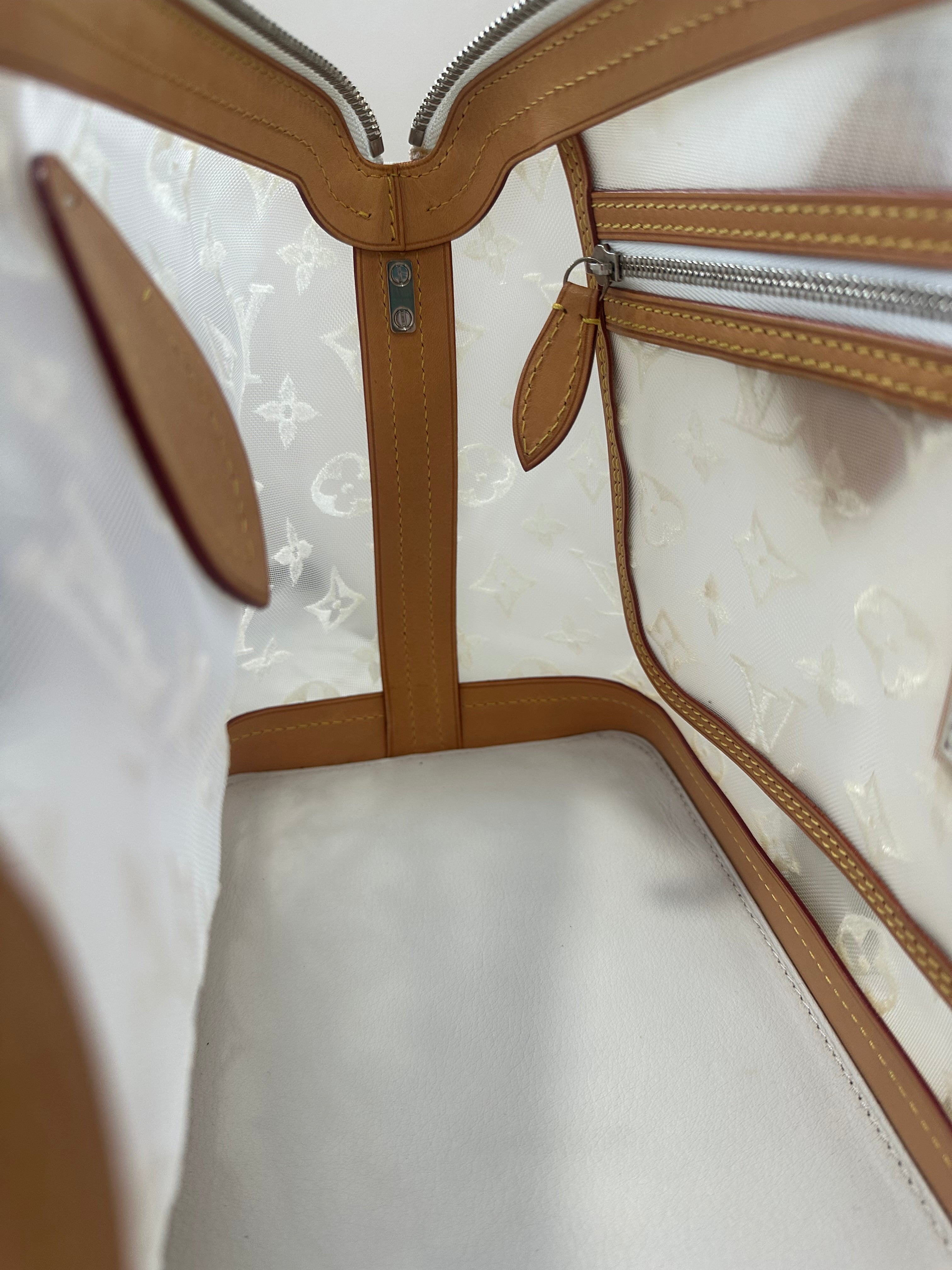 Louis Vuitton Blanc Monogram Transparent lockit east west