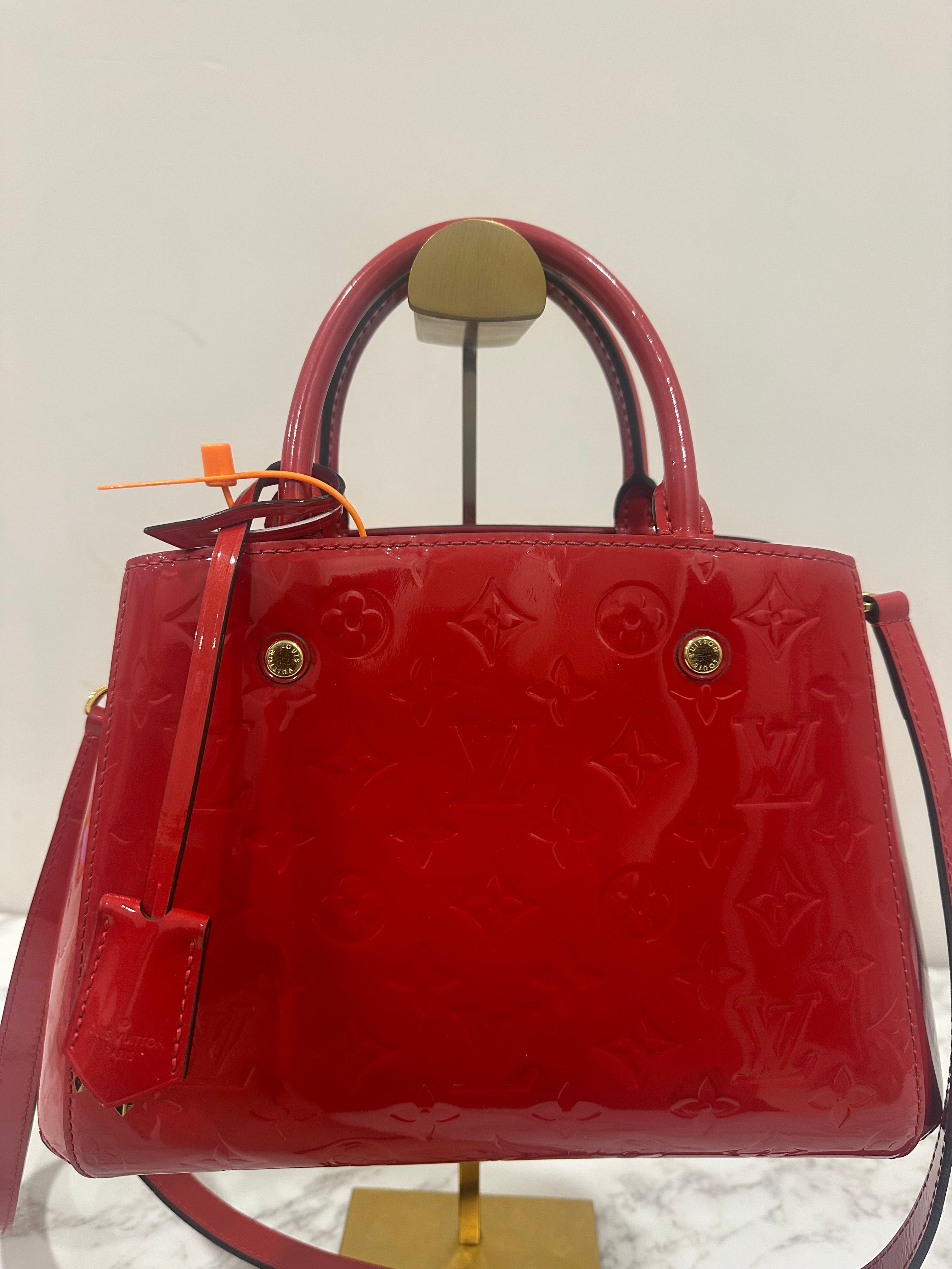 Louis Vuitton Montaigne Vernis Red