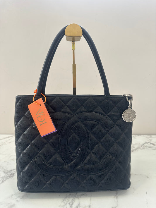 Chanel Black Calfskin Medallion