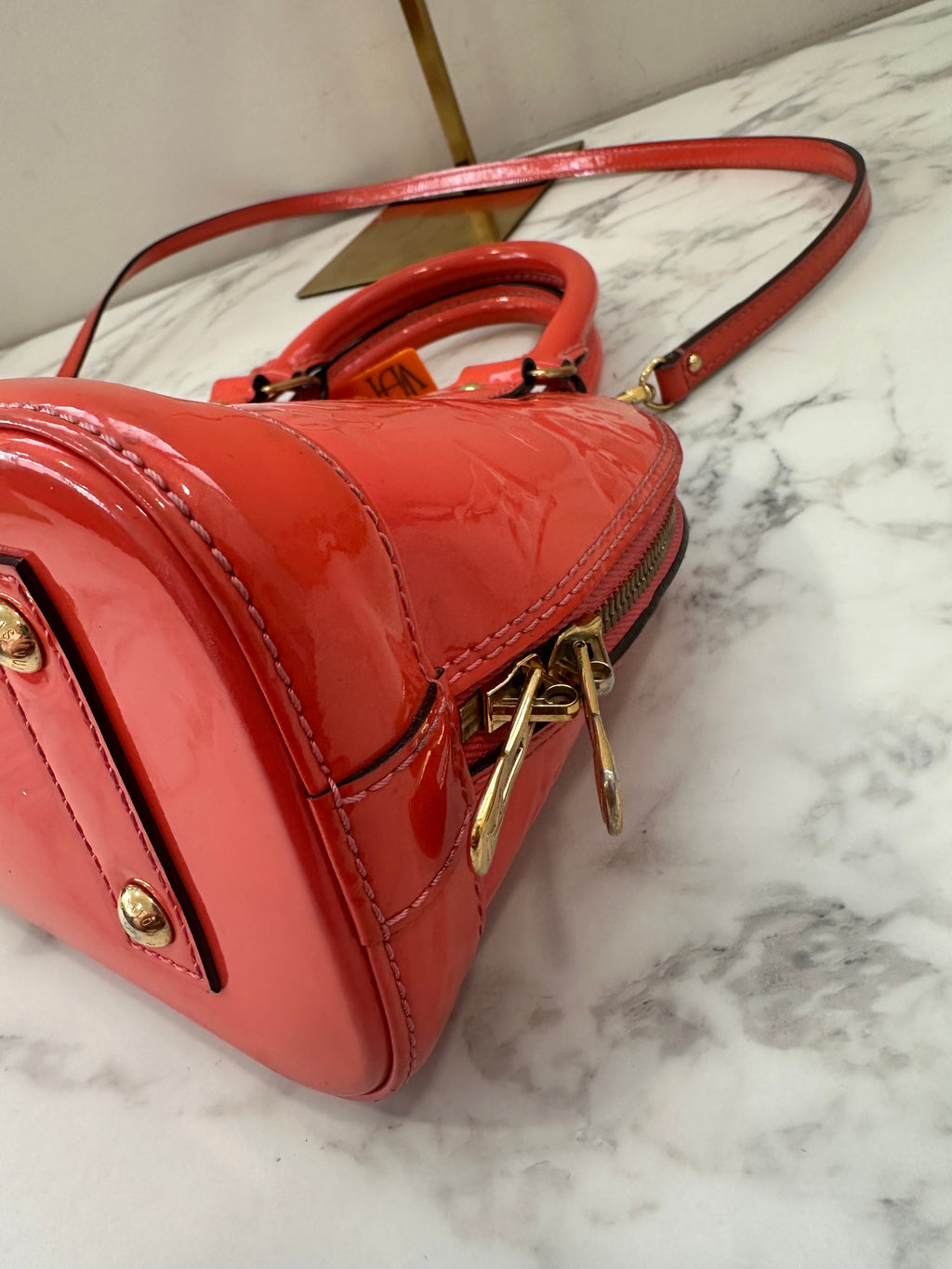 Louis Vuitton Alma BB Vernis Orange