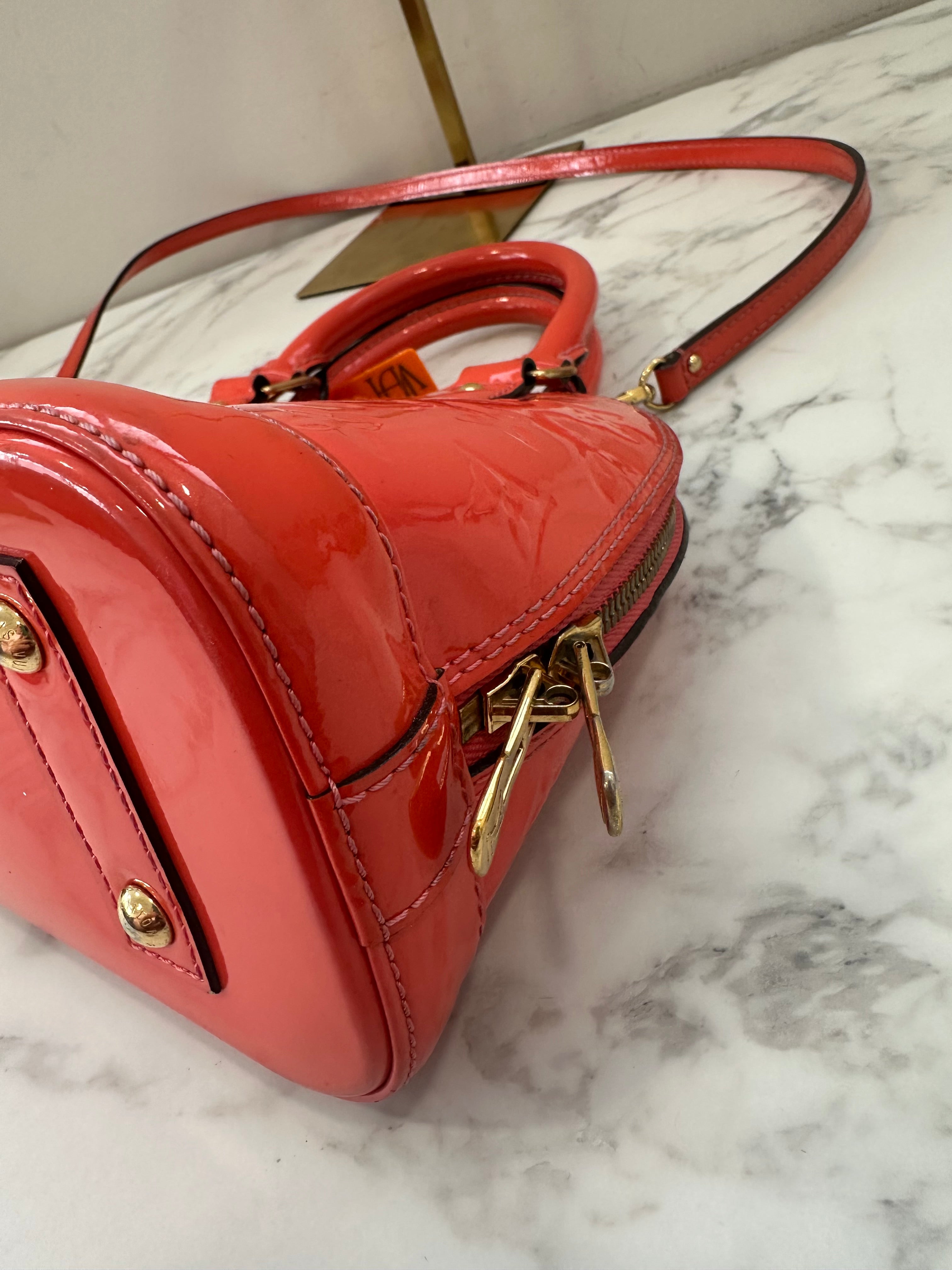 Louis Vuitton Alma BB Vernis Orange