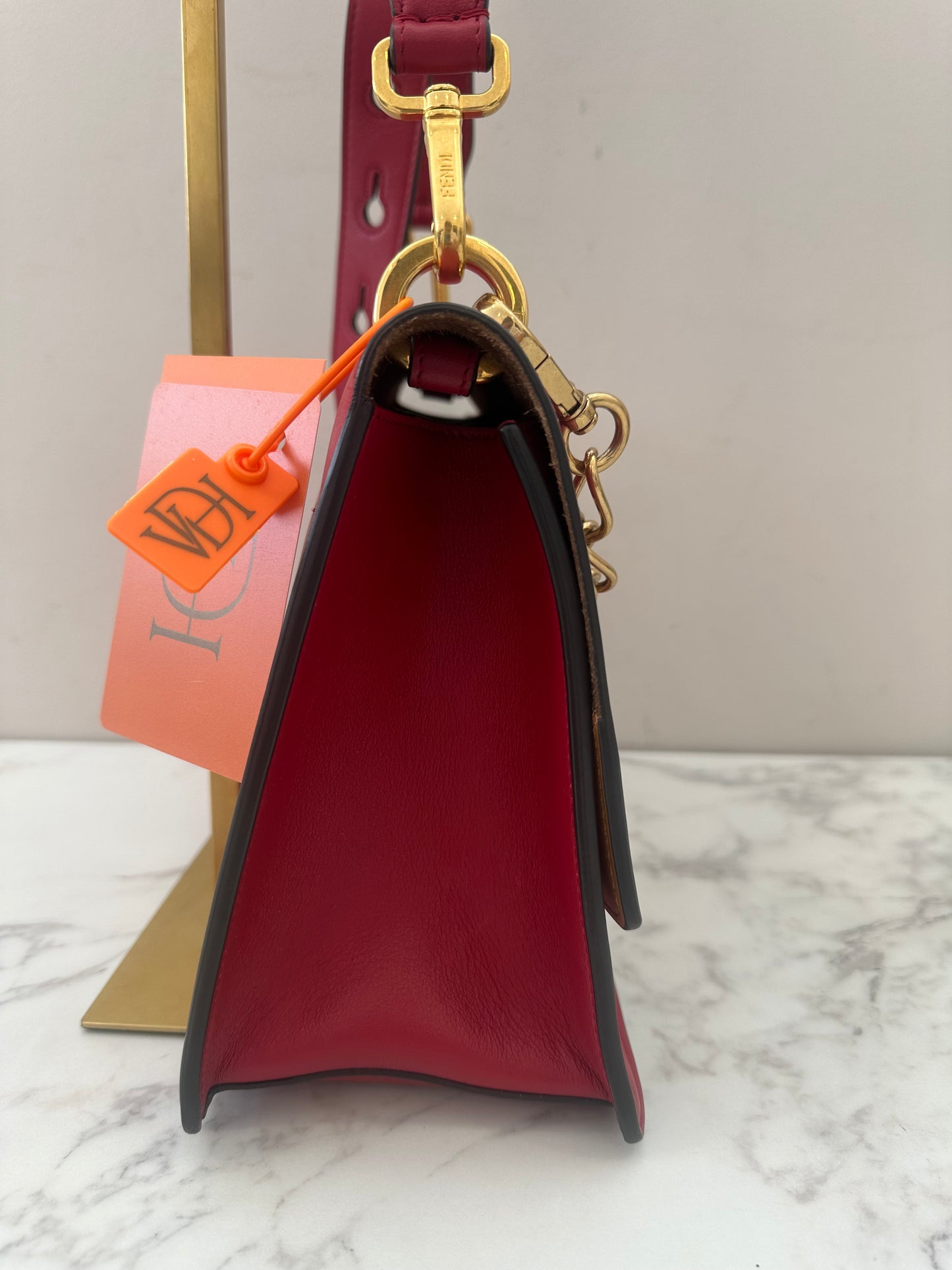 Fendi red 2way Bag