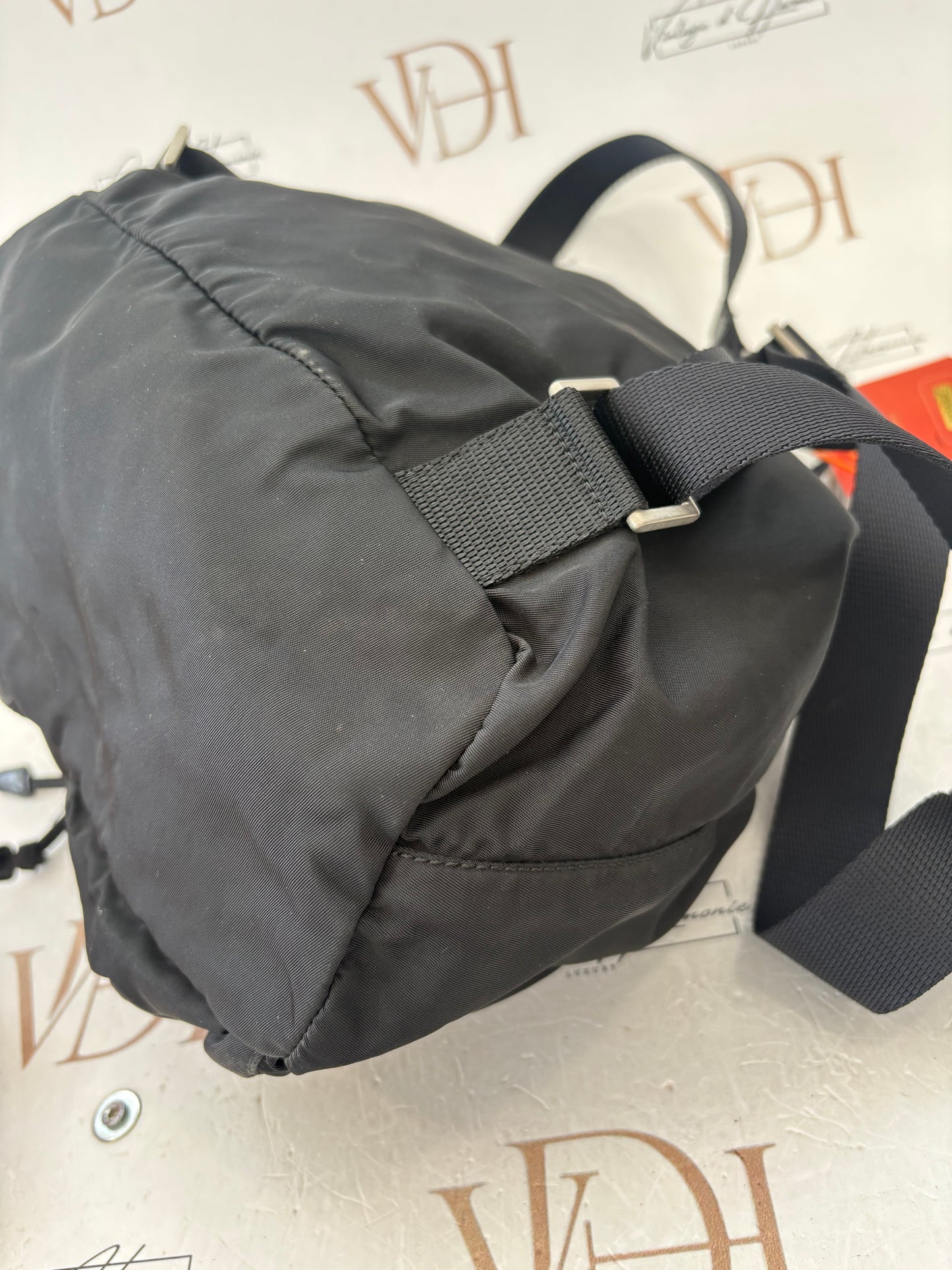 018604 - Prada Black Nylon Backpack