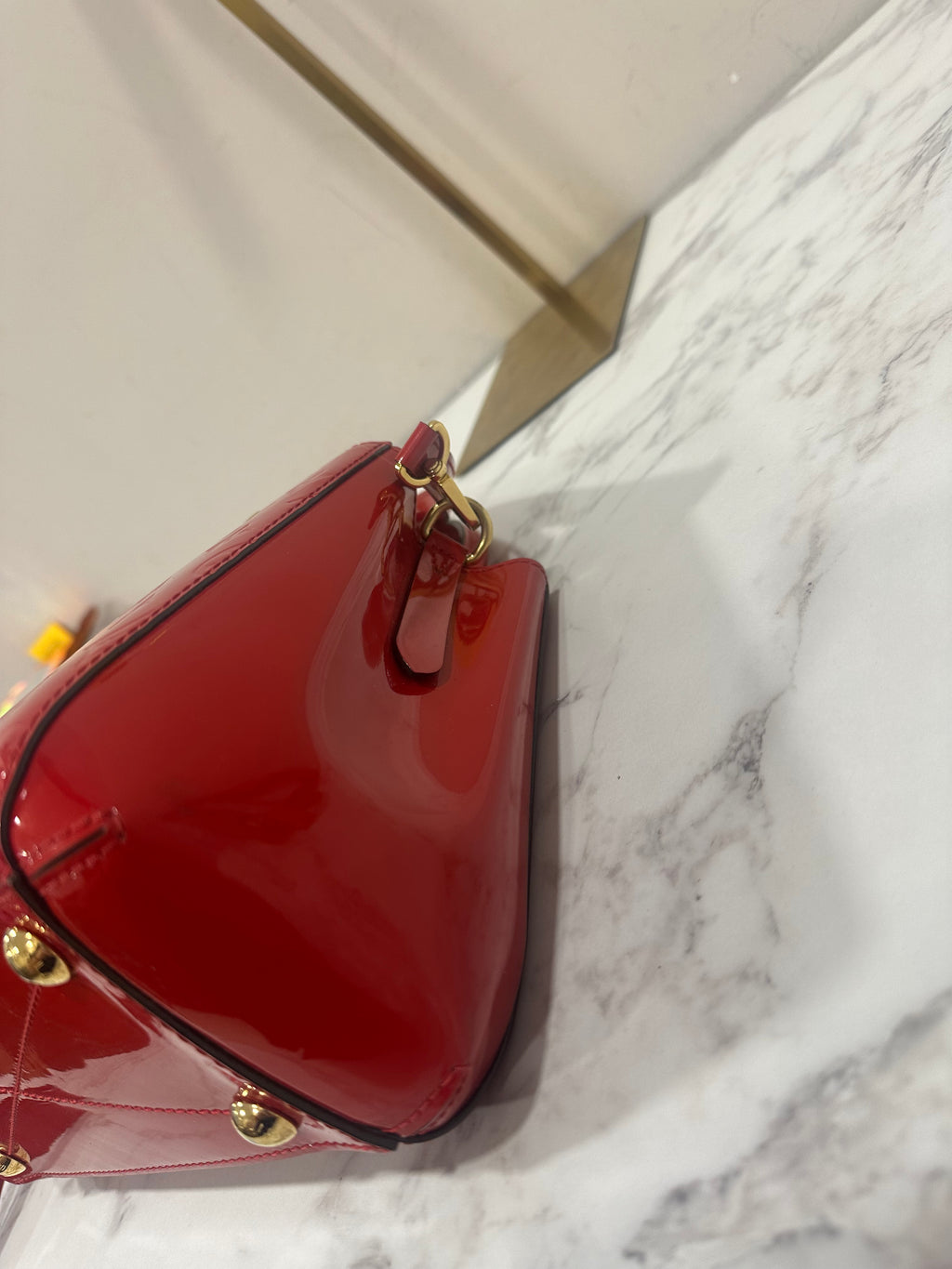 Louis Vuitton Montaigne Vernis Red