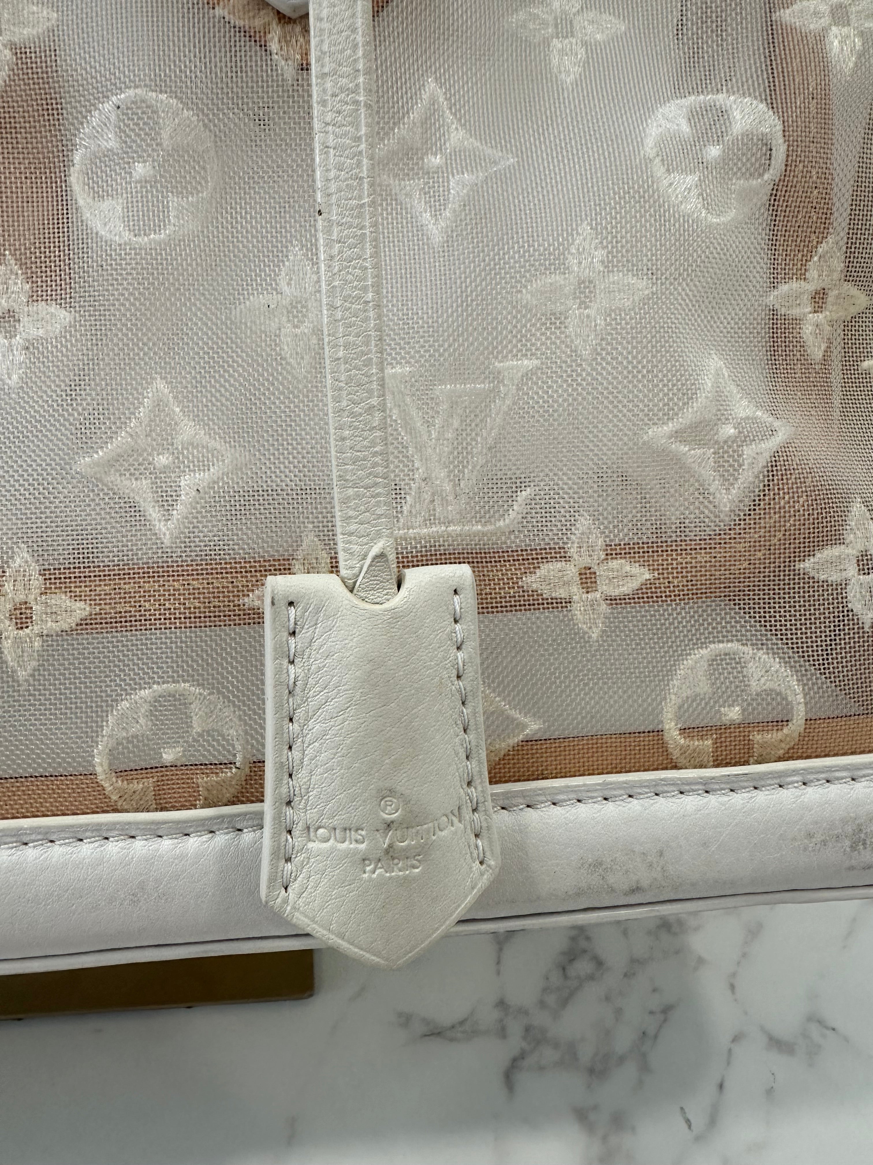 Louis Vuitton Blanc Monogram Transparent lockit east west