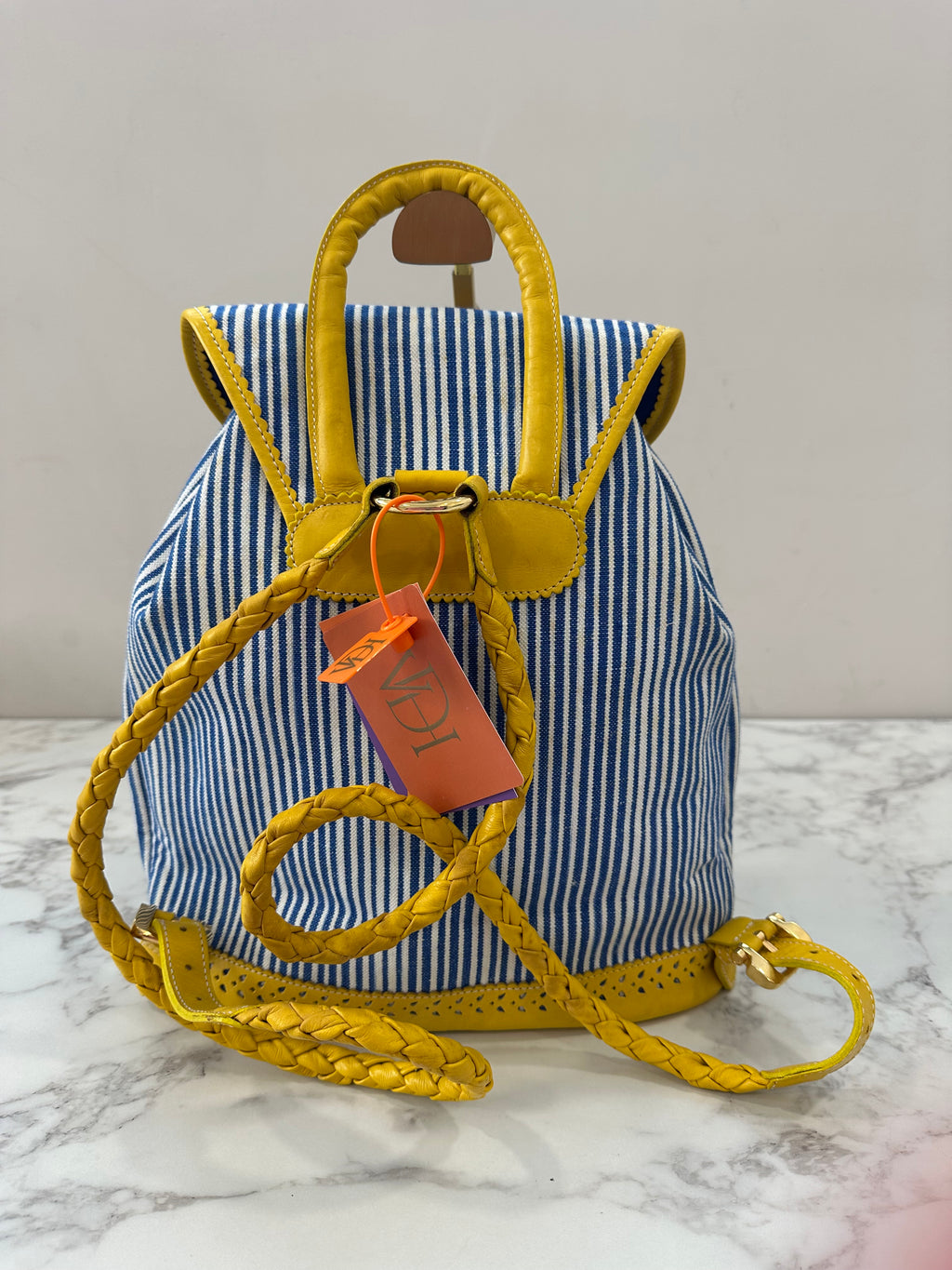 Loewe Blue White Yellow Backpack