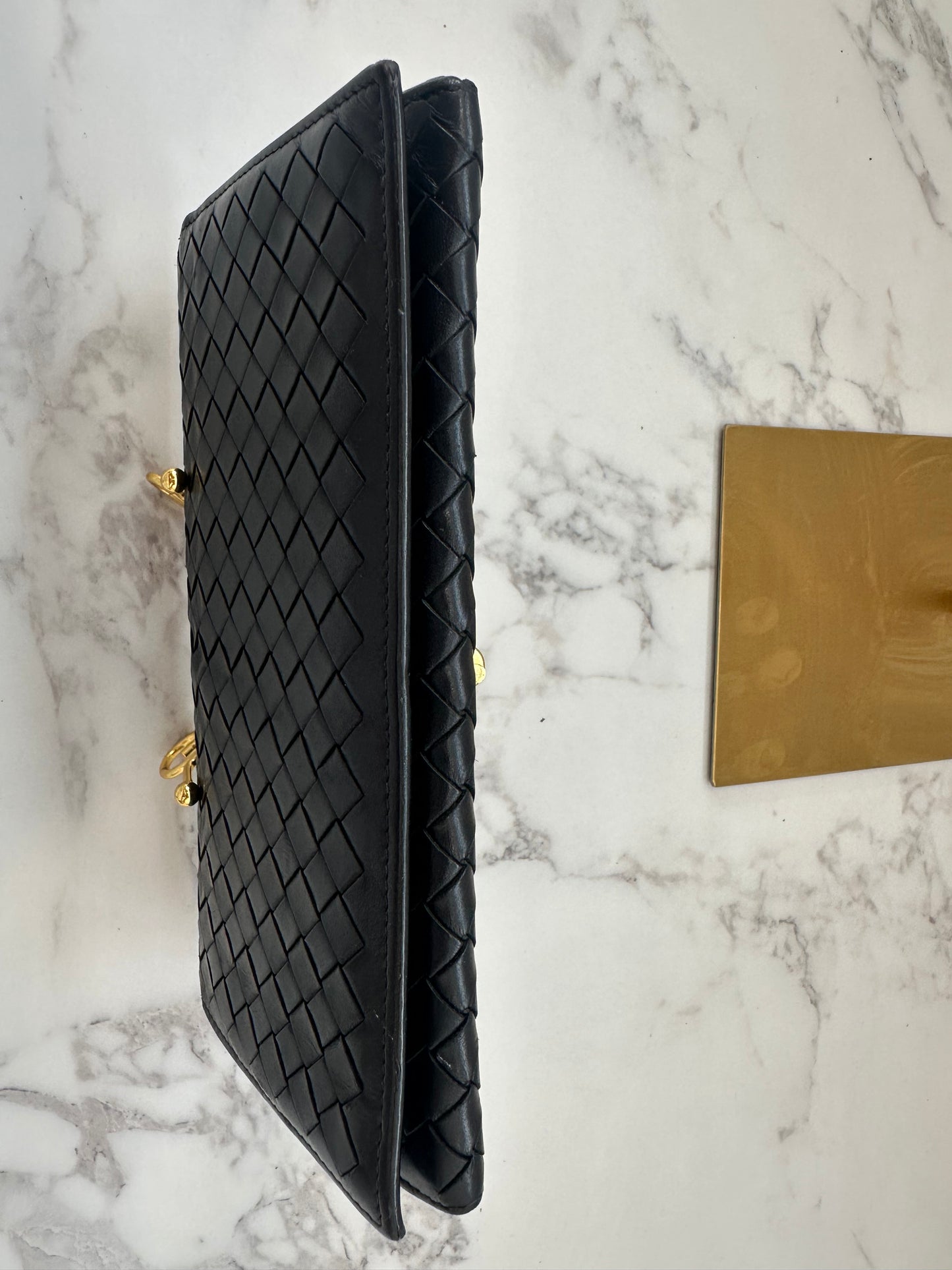Bottega Veneta Black Lomg Wallet