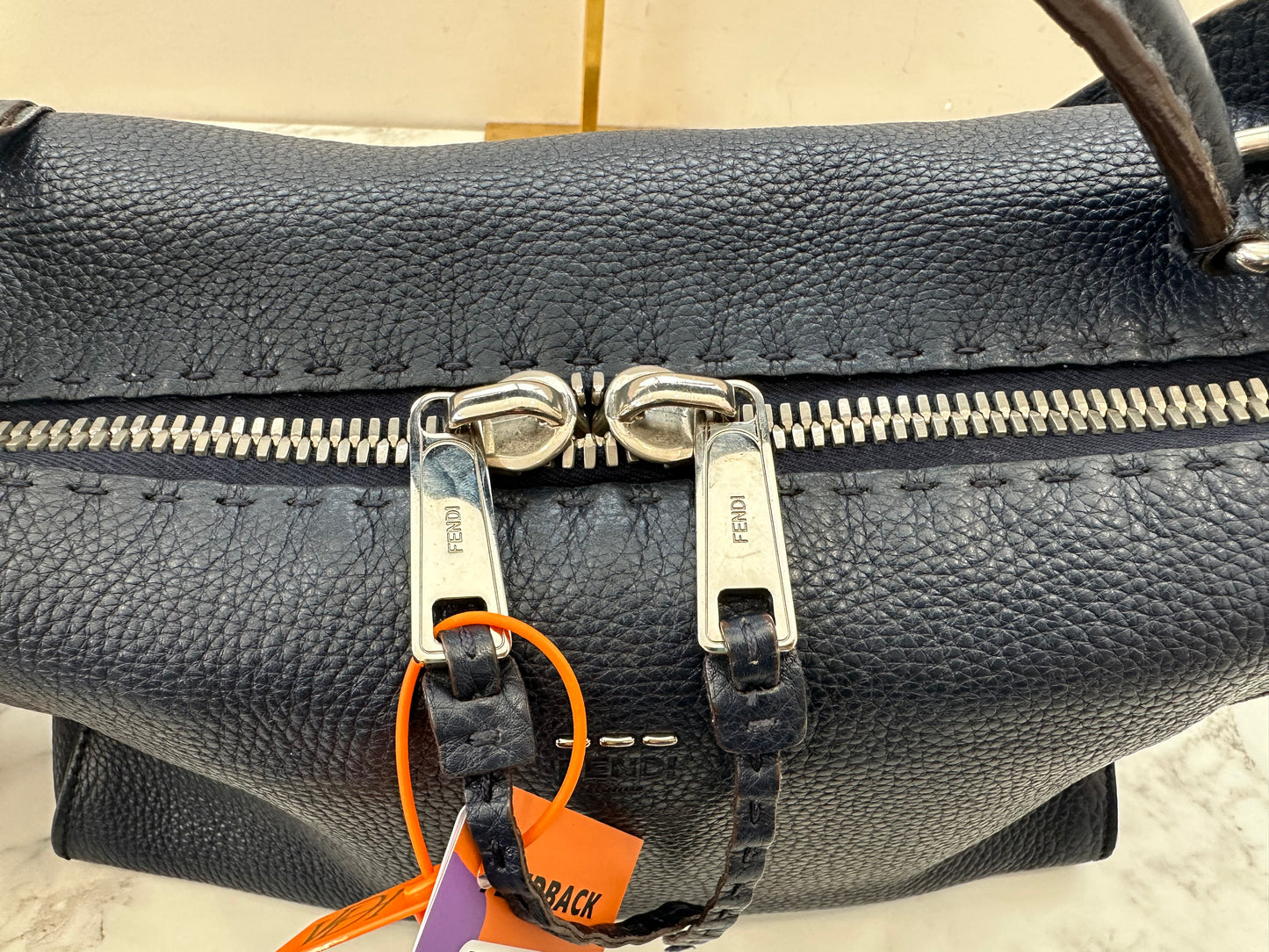 Fendi Blue Leather