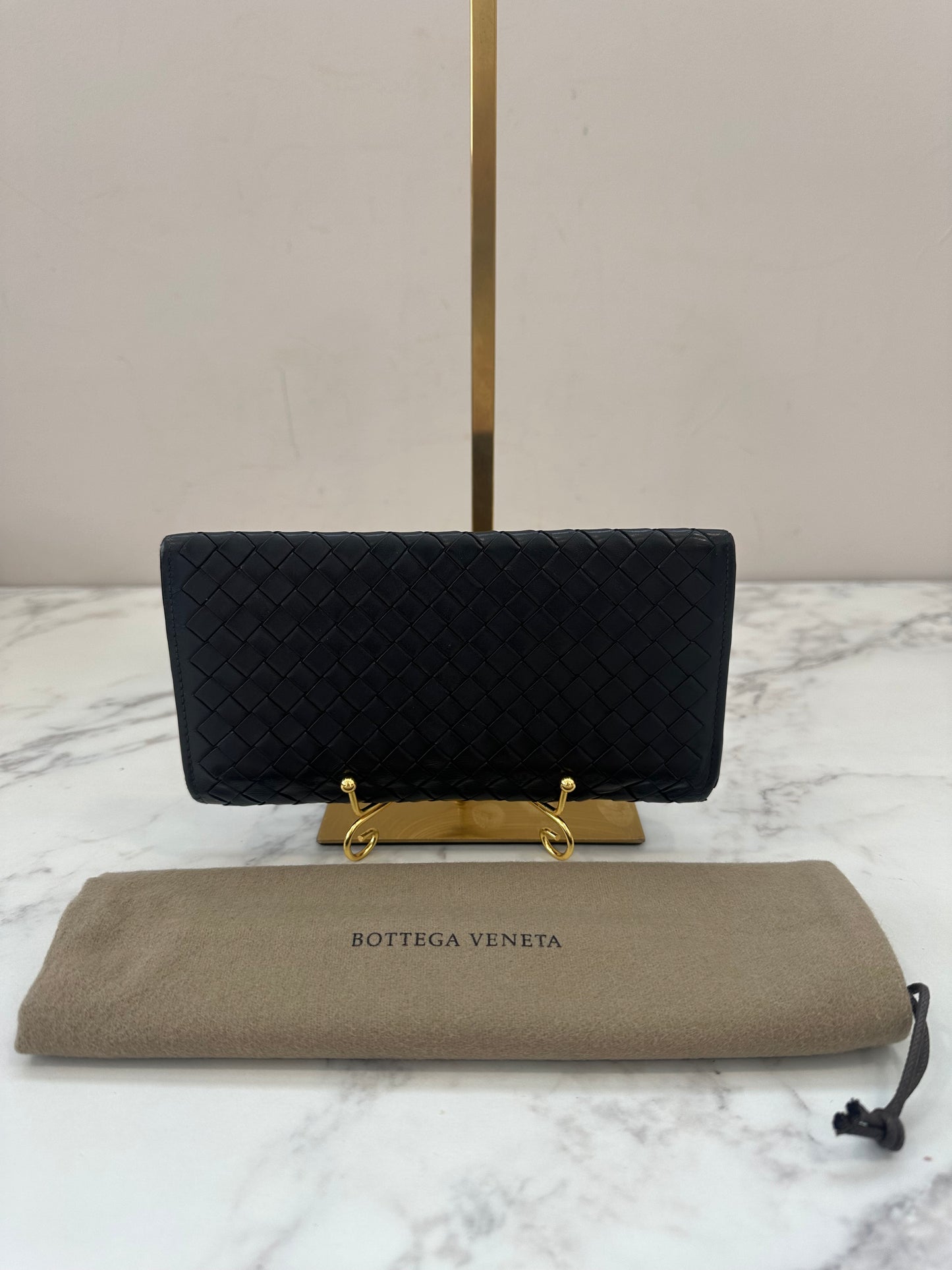 Bottega Veneta Black Lomg Wallet