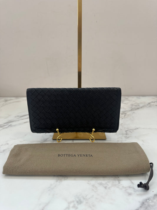 Bottega Veneta Black Lomg Wallet
