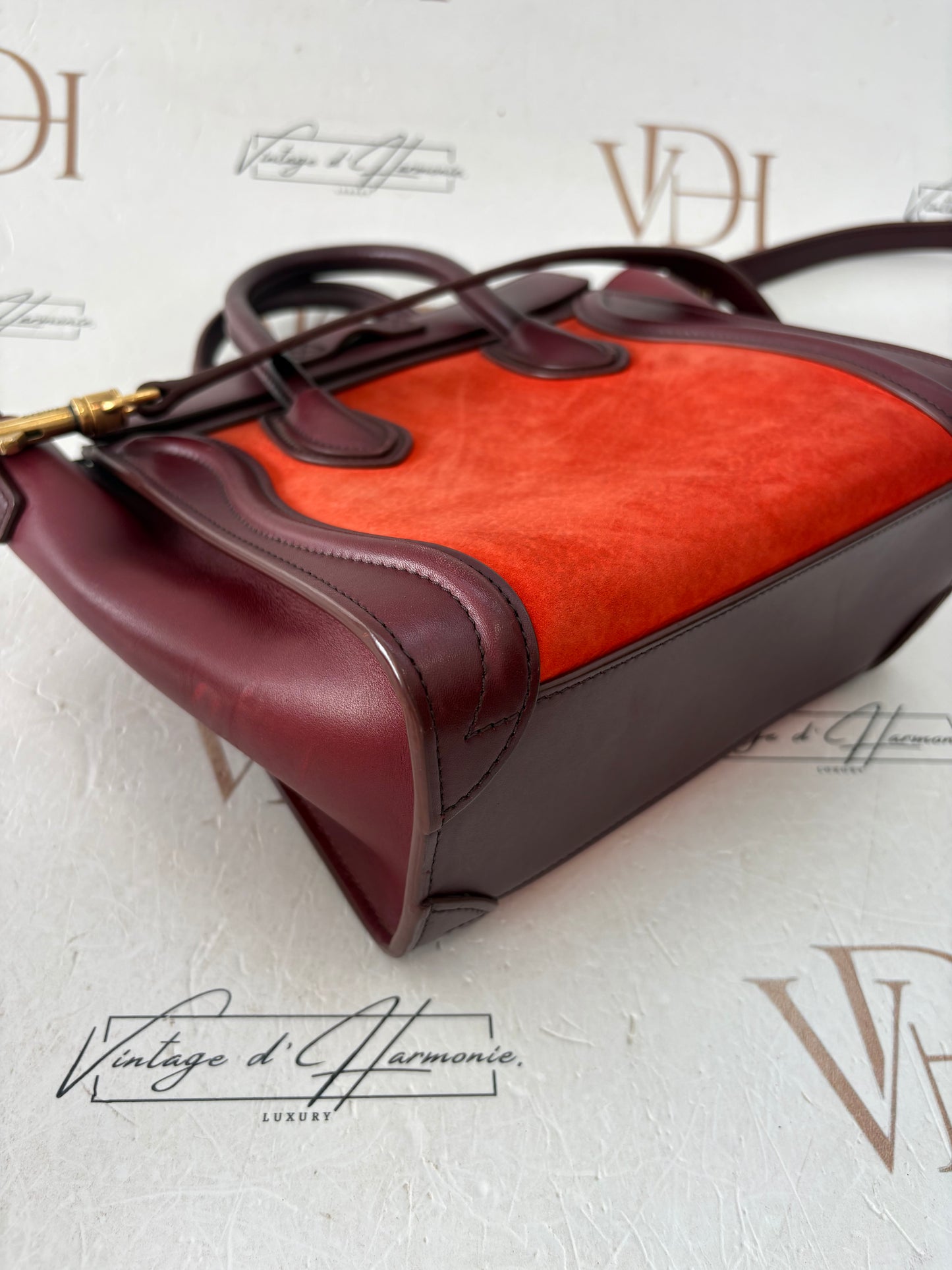 018569 - Céline Red Luggage Nano