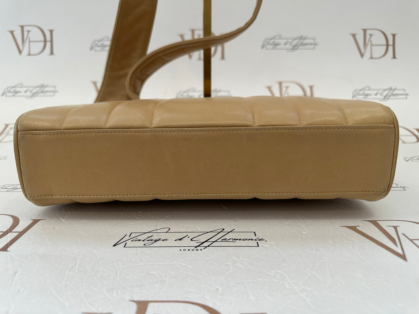 017761 - Chanel Beige Lambskin Mademoiselle