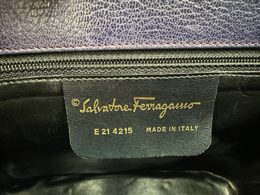 Salvatore Ferragamo Blue Leather