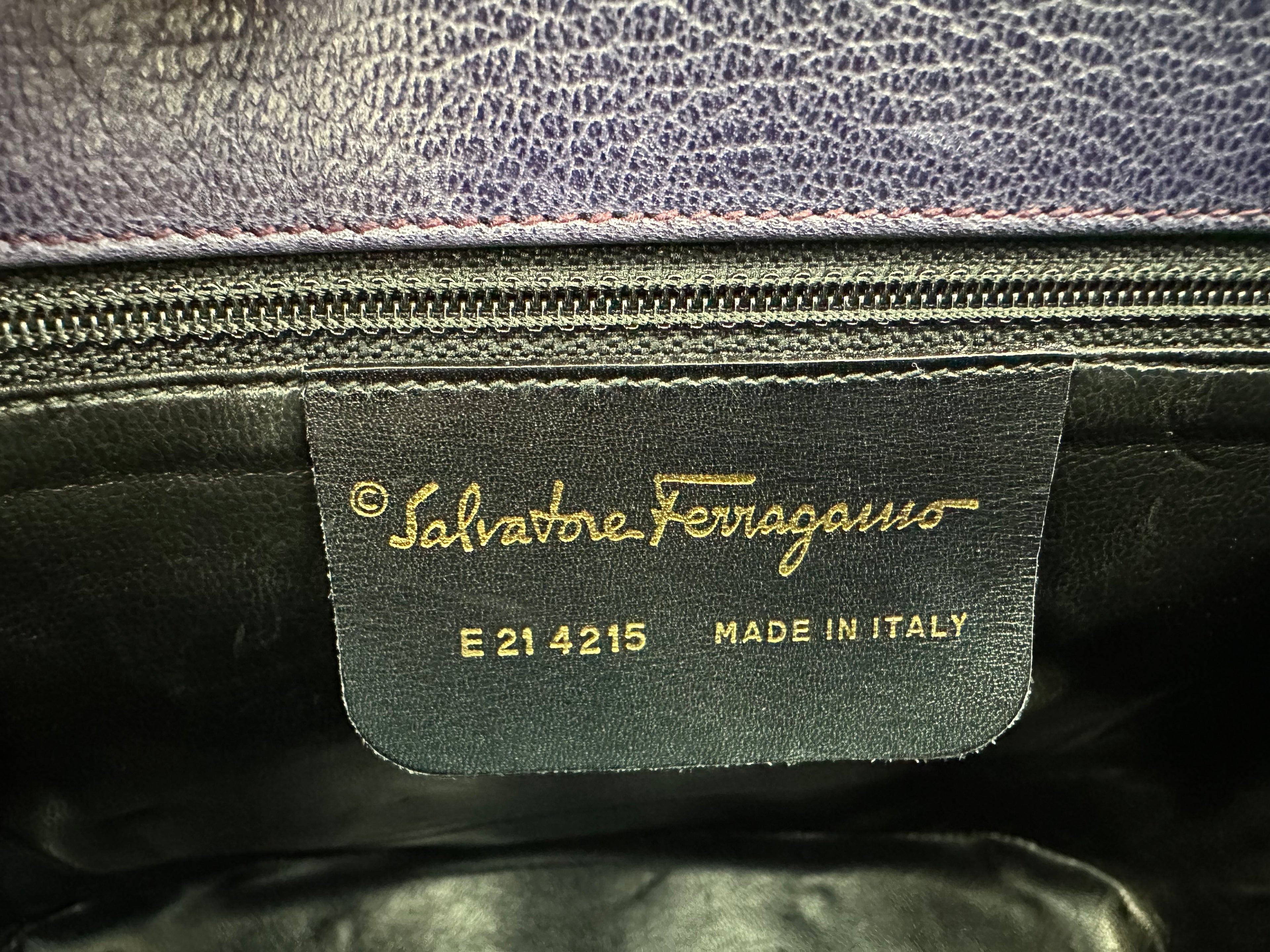 Salvatore Ferragamo Blue Leather