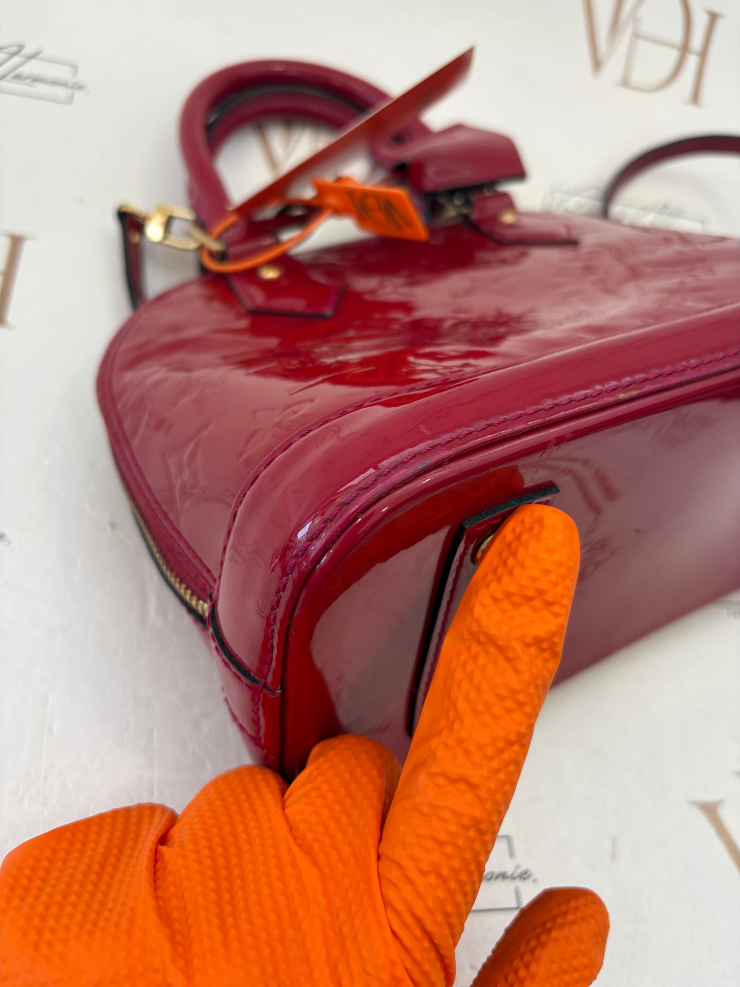 Louis Vuitton Alma BB Red Vernis