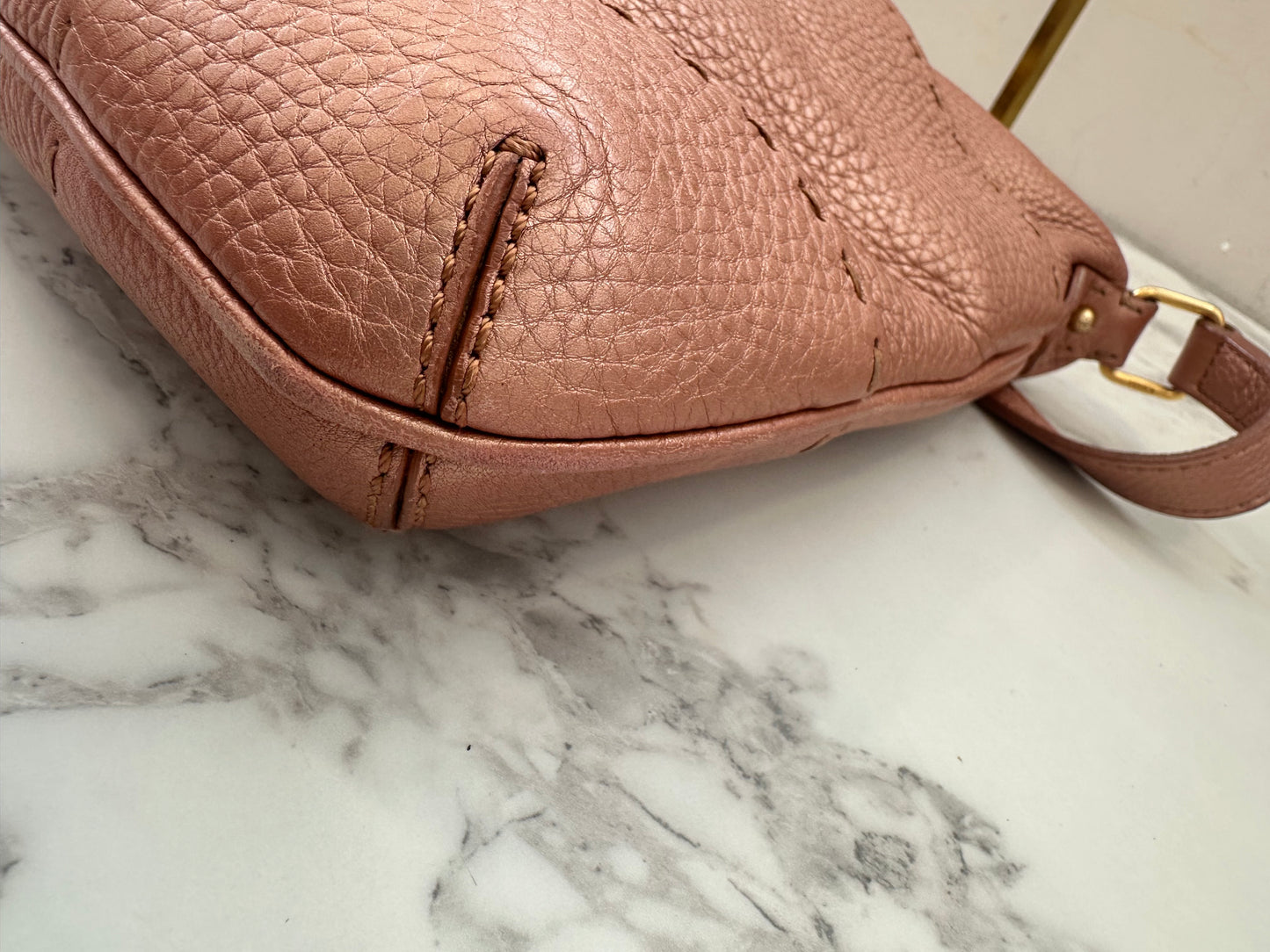 Fendi Pink Leather Sellier