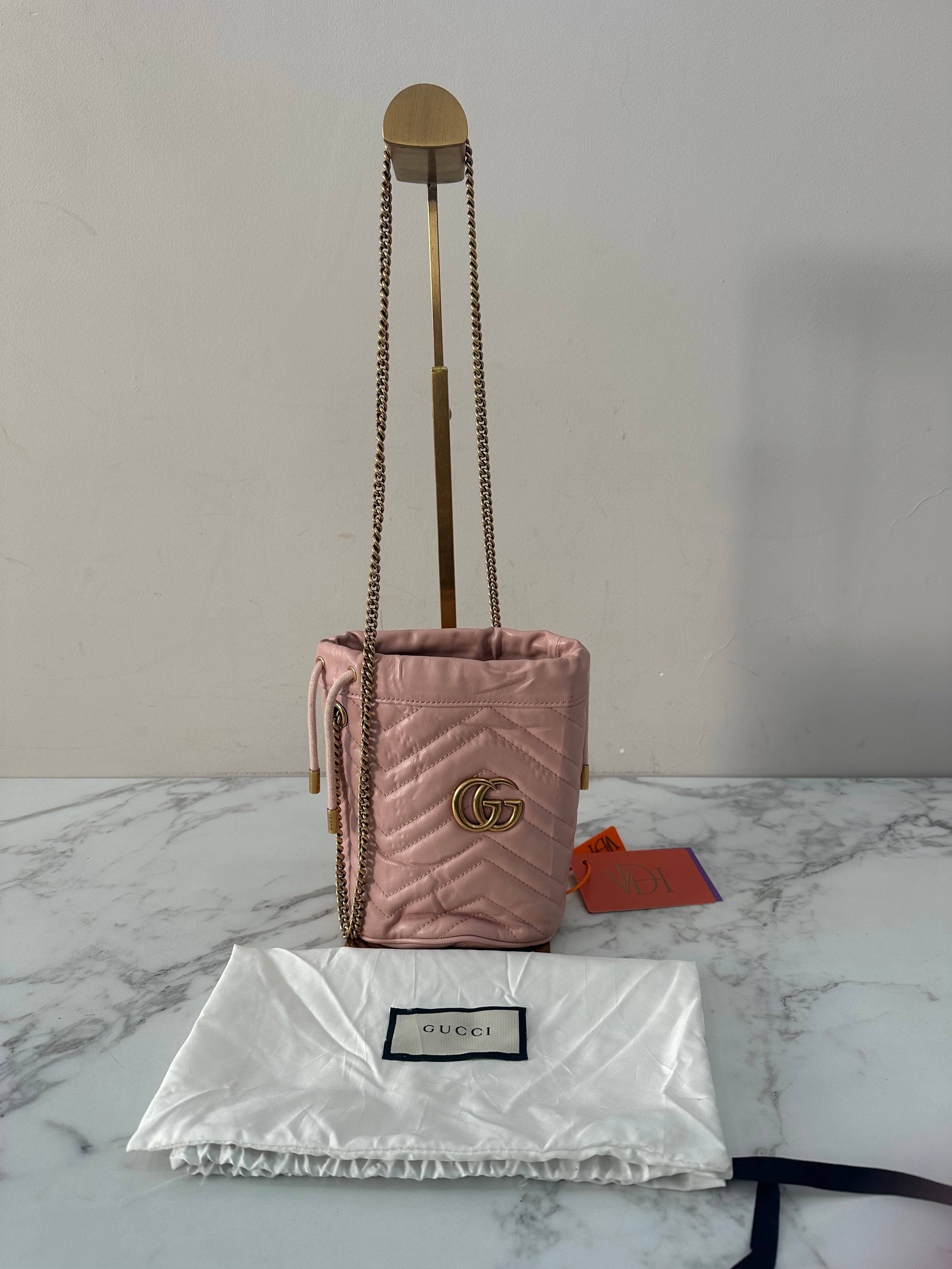Gucci Marmont Pink Bucket