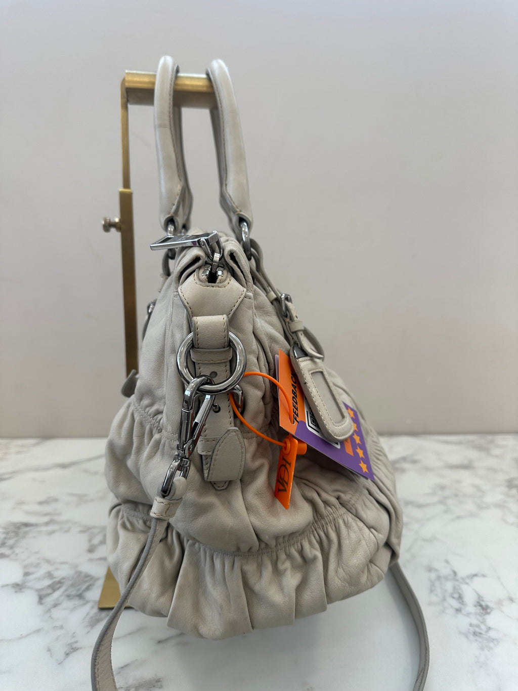 Prada Gaufre Beige Strap