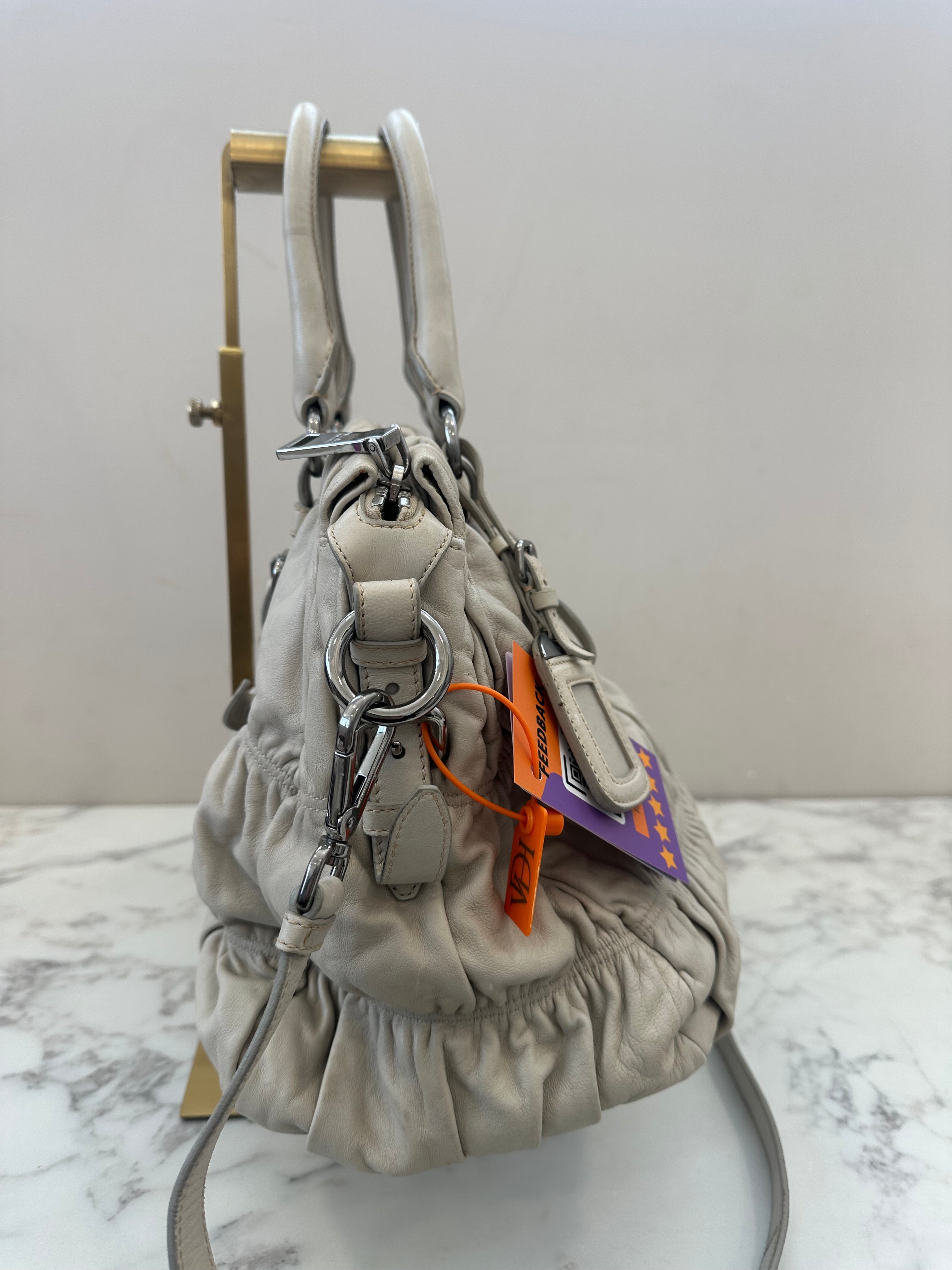 Prada Gaufre Beige Strap