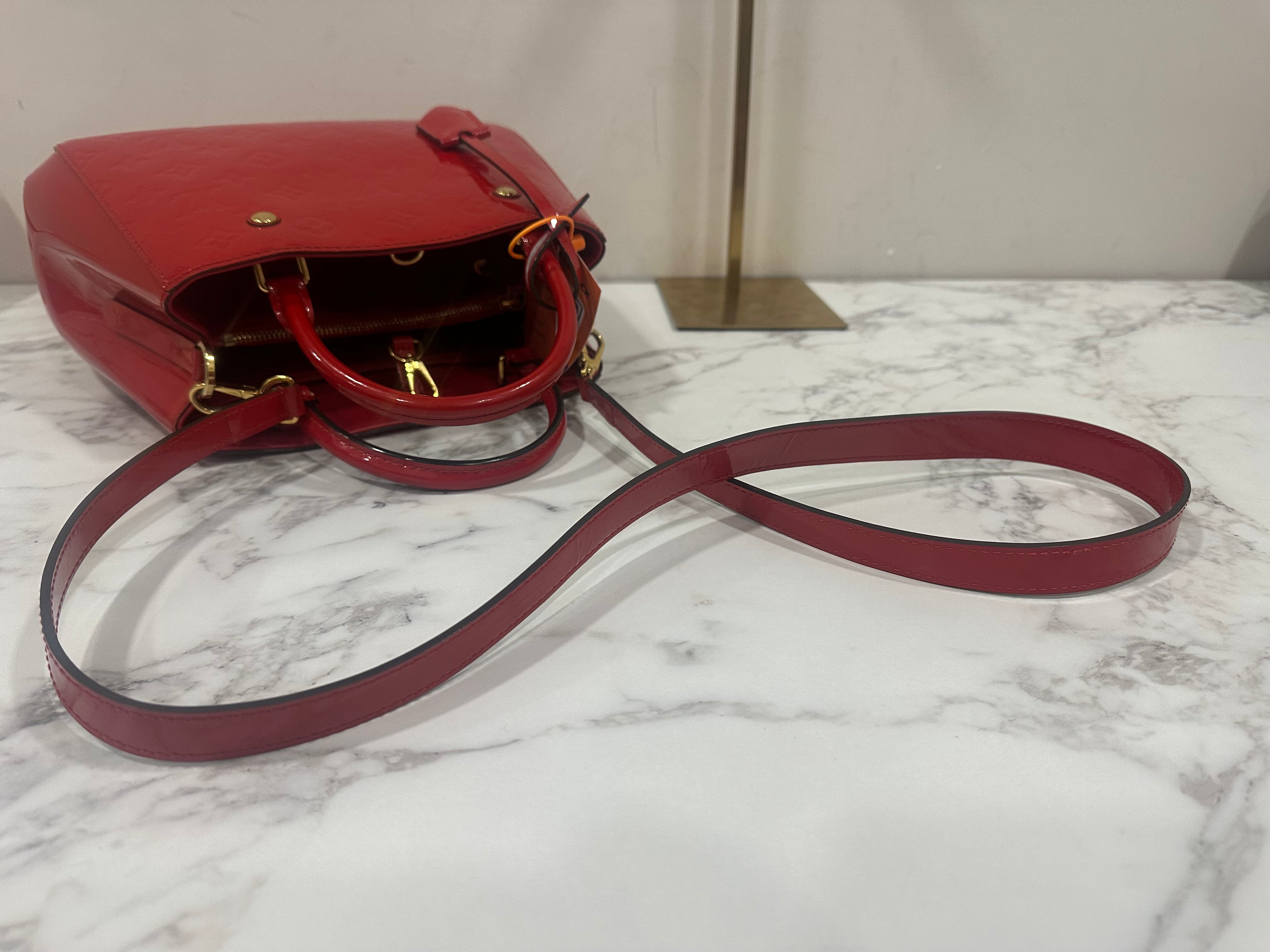 Louis Vuitton Montaigne Vernis Red