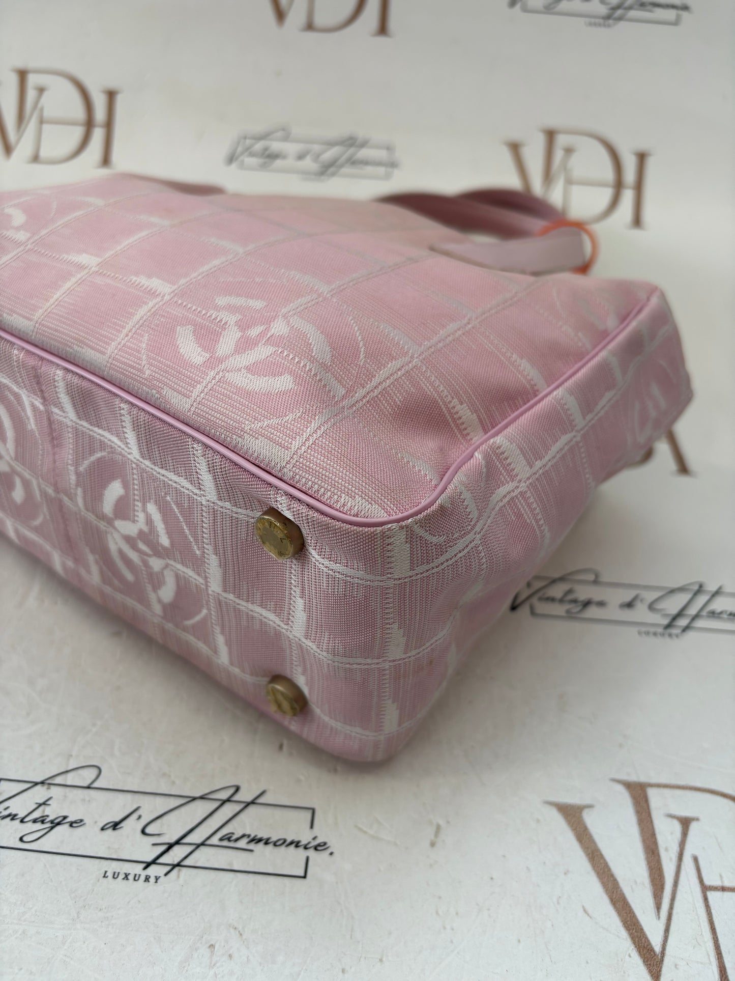 018157 - Chanel Pink Jacquard Nylon