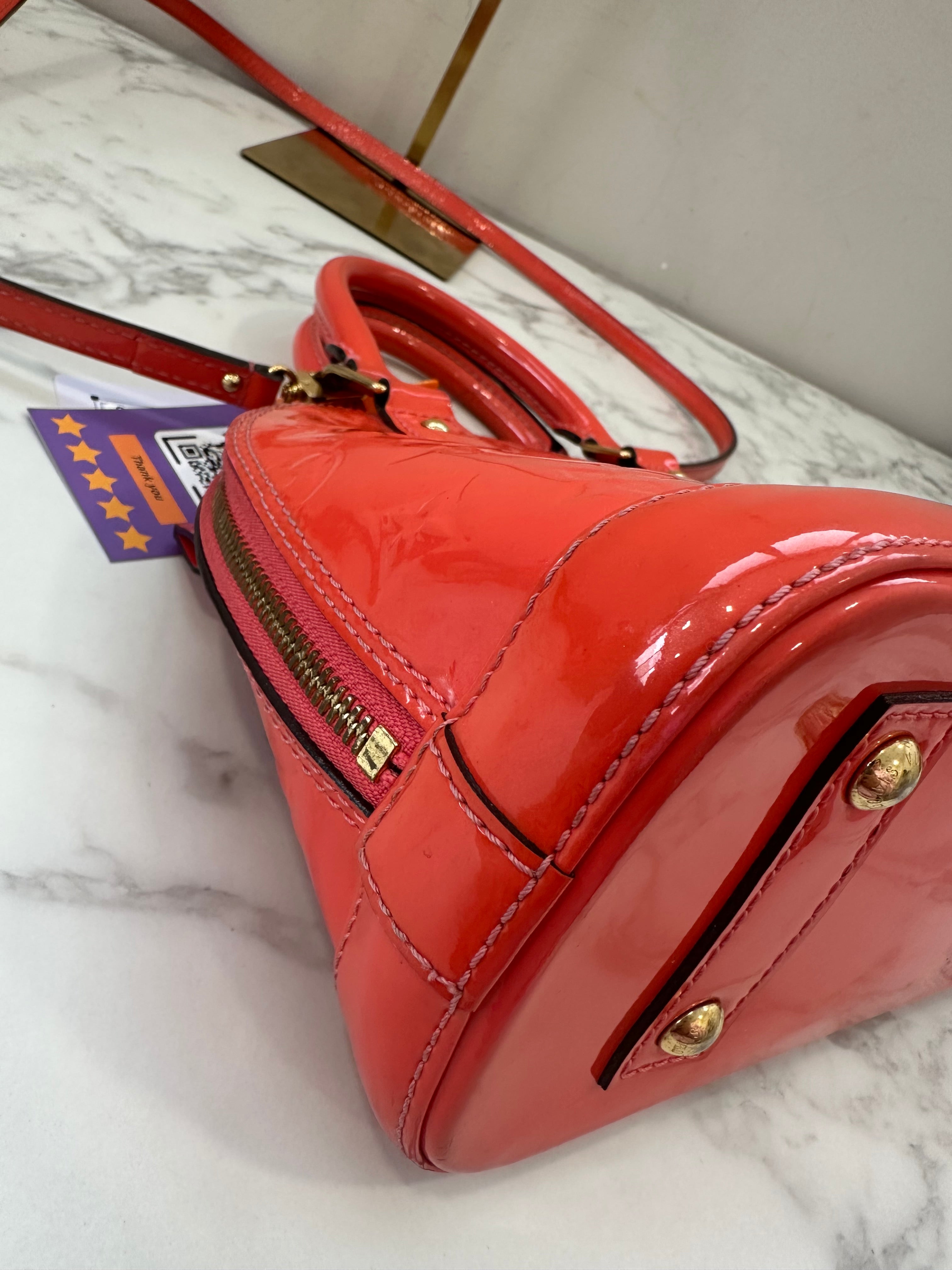 Louis Vuitton Alma BB Vernis Orange