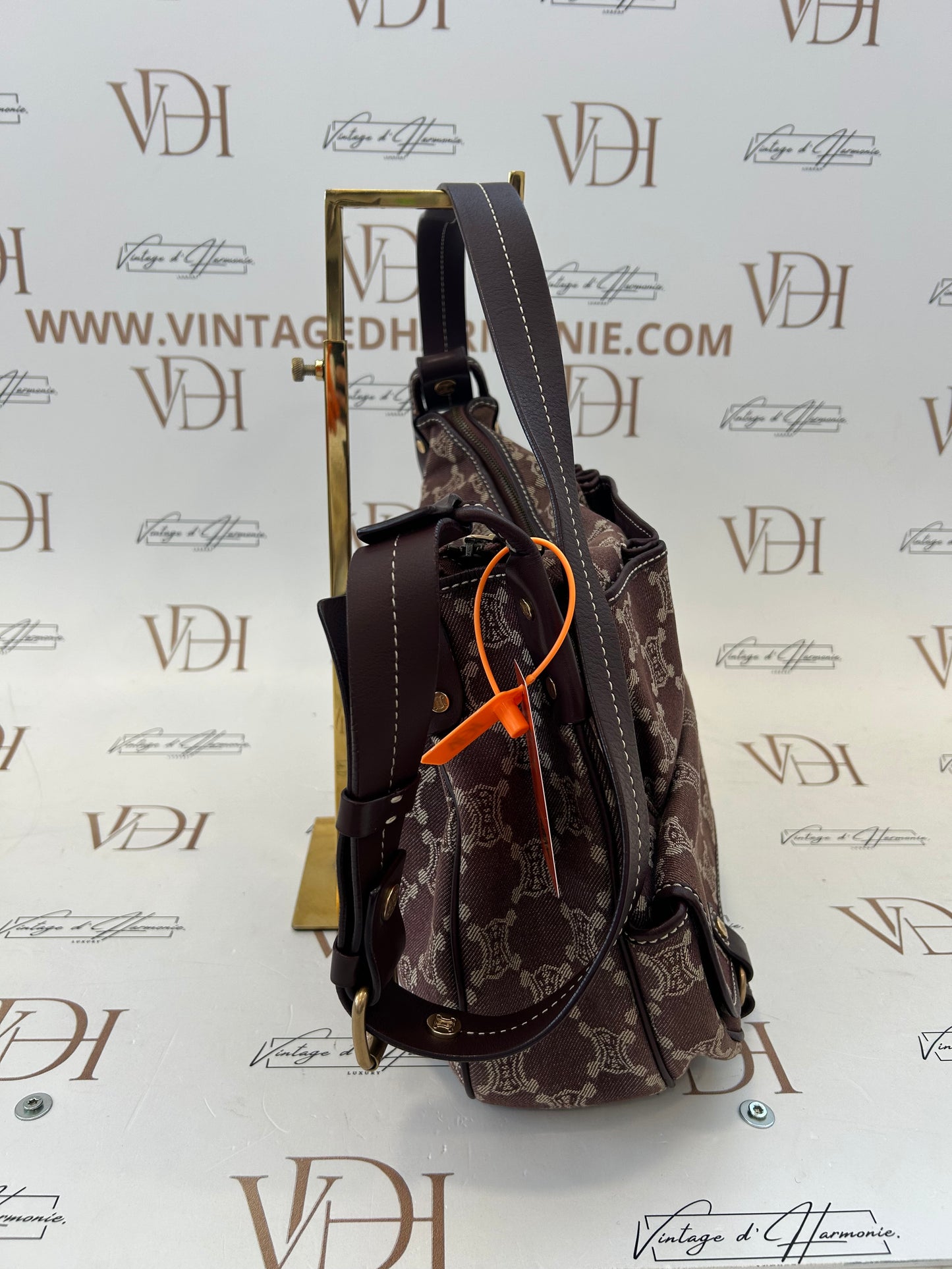 017039 - Celine Brown Macadam Shoulder