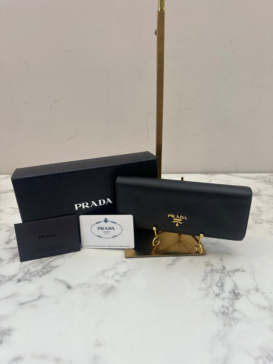 Prada Black Long Wallet