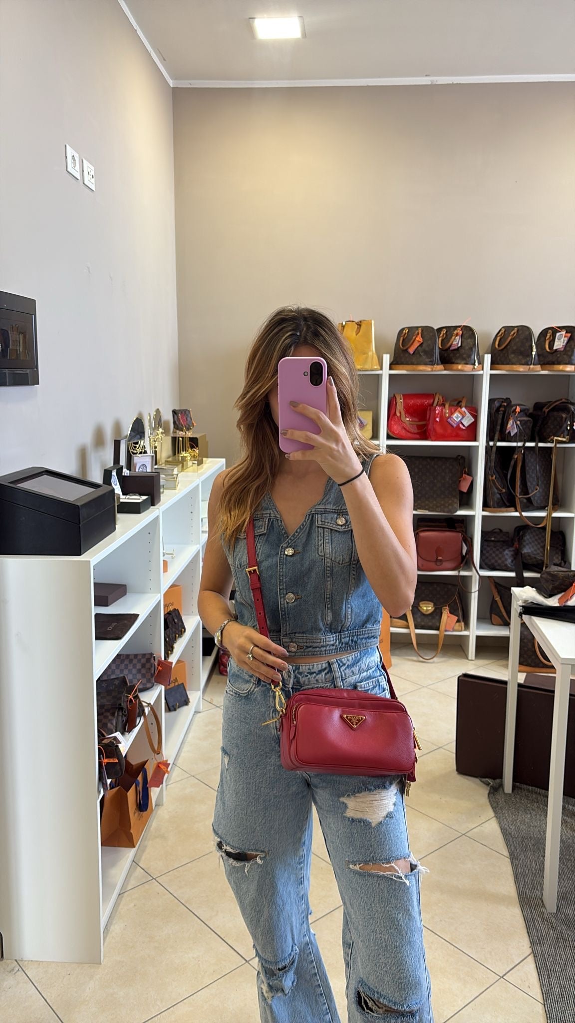 Prada Shoulder Bag Red