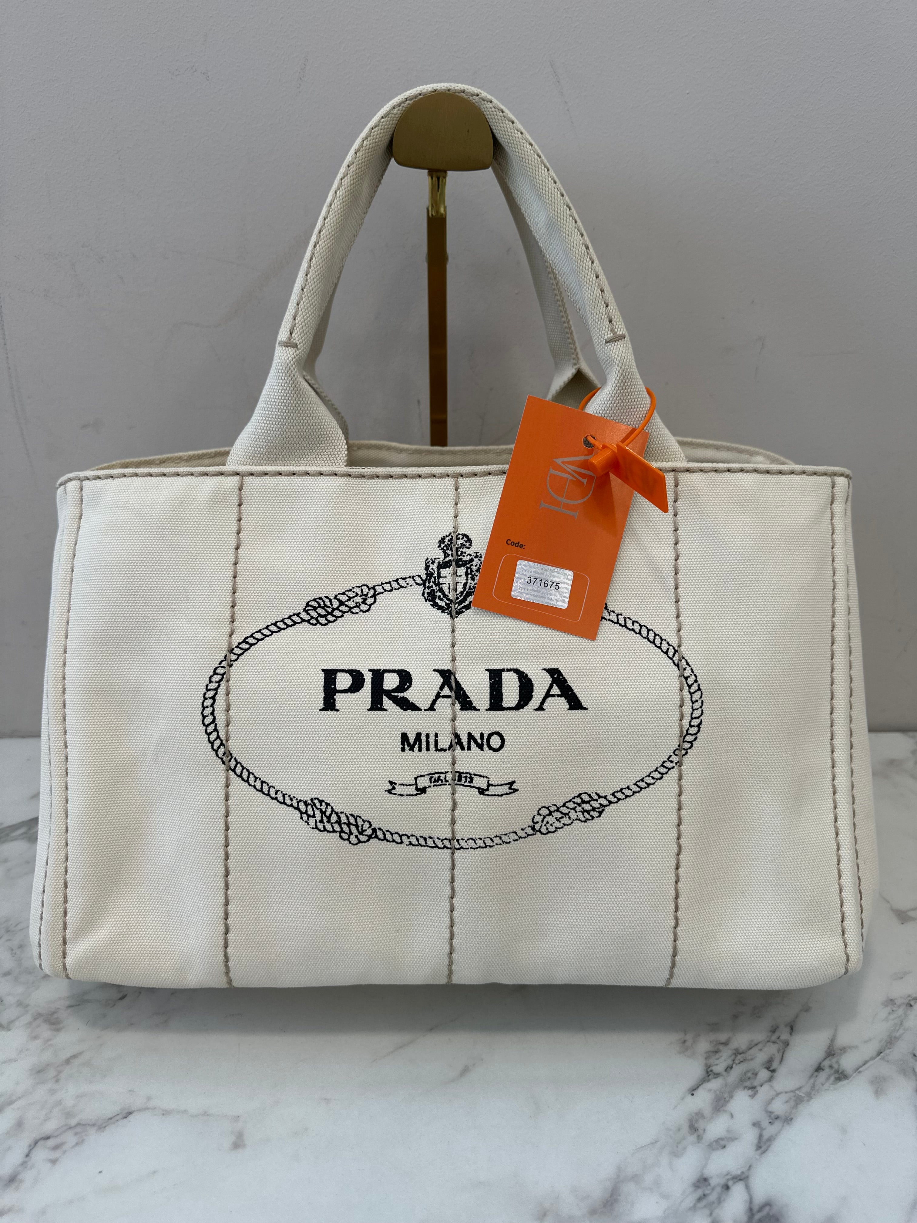 Prada White Canvas