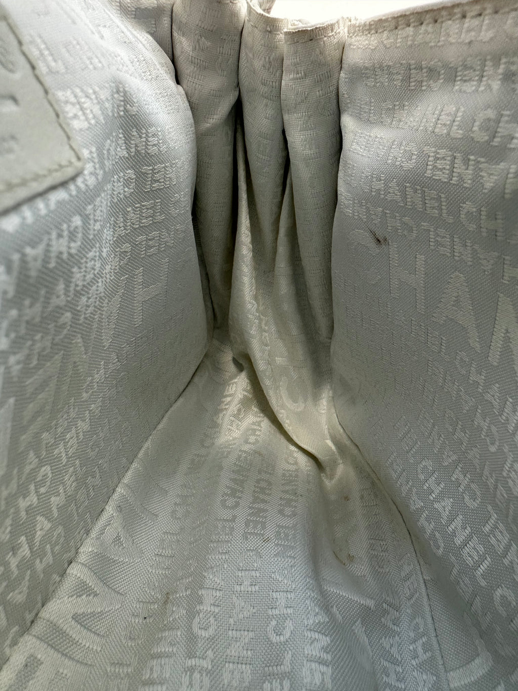 Chanel White Calfskin Mademoiselle