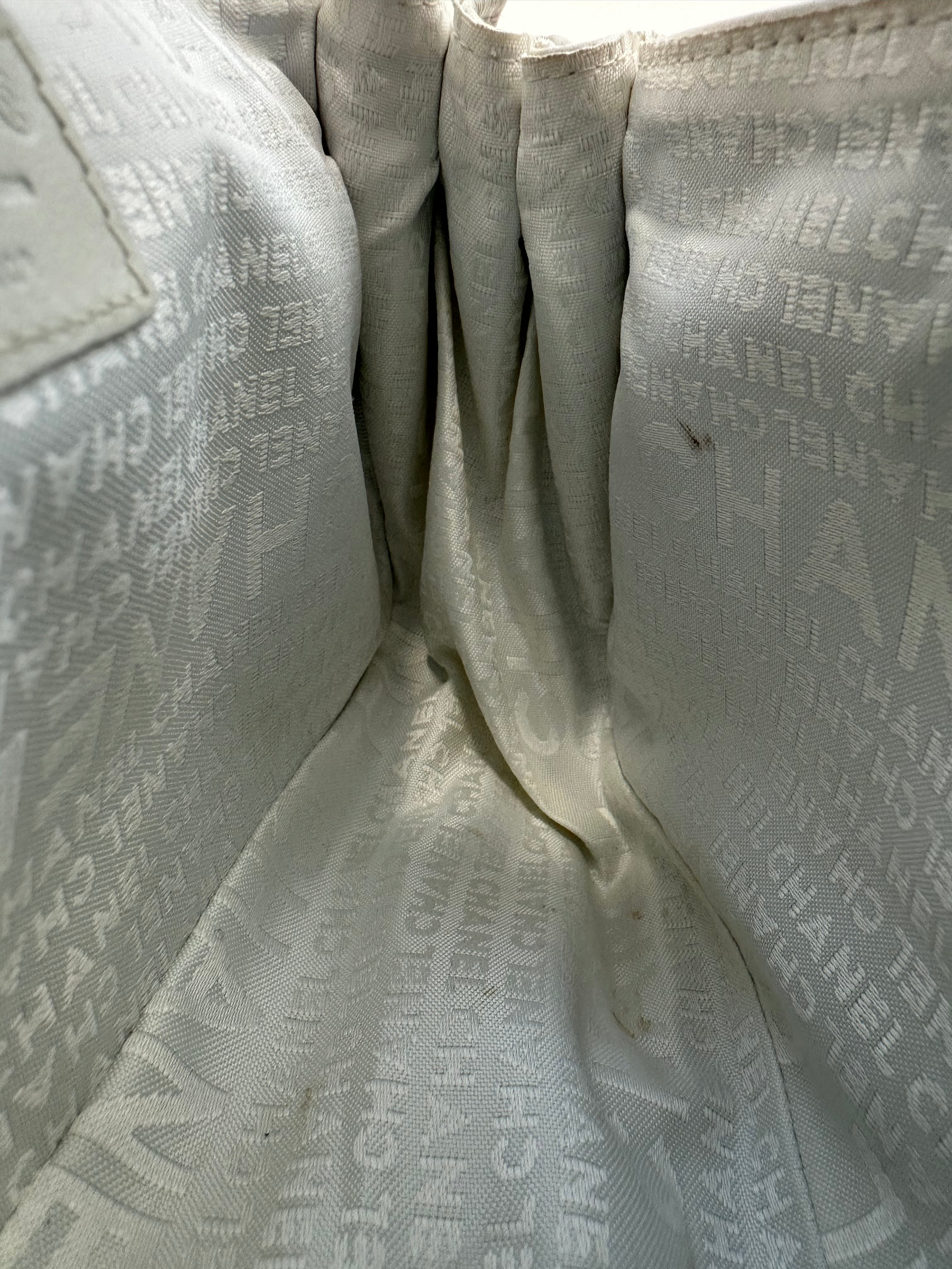 Chanel White Calfskin Mademoiselle