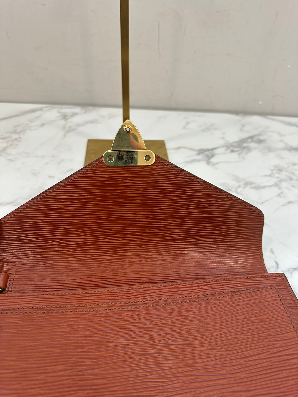 Louis Vuitton Brown Epi Pochette Sellier Dragonne