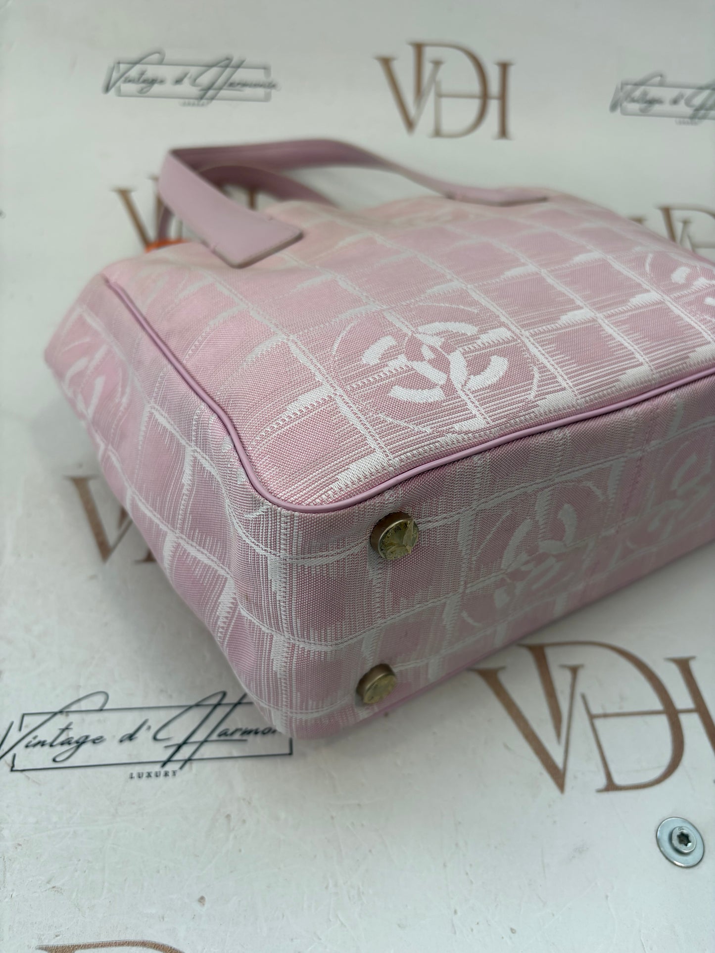 018157 - Chanel Pink Jacquard Nylon