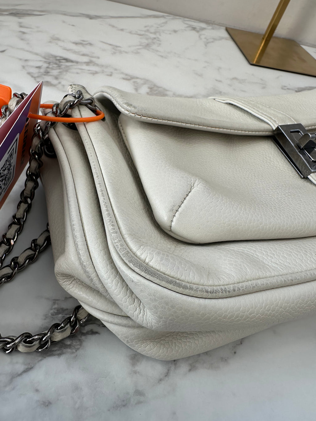 Chanel White Calfskin Mademoiselle