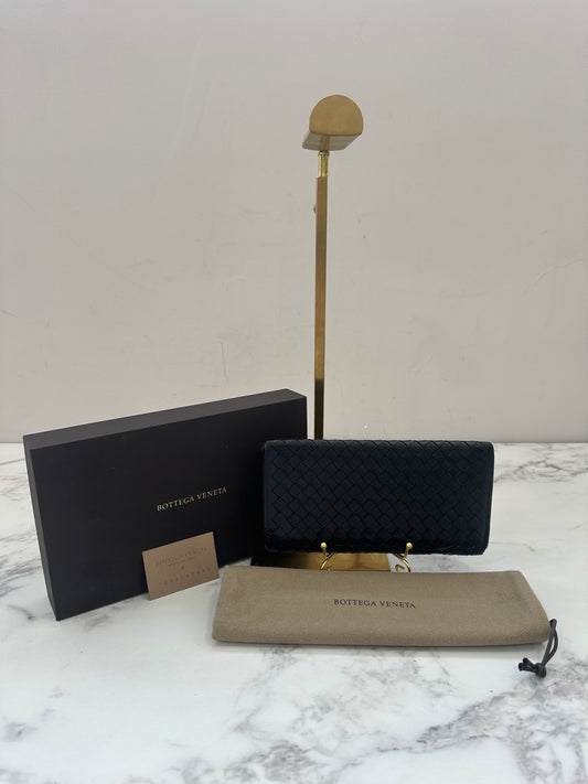Bottega Veneta Black Lomg Wallet