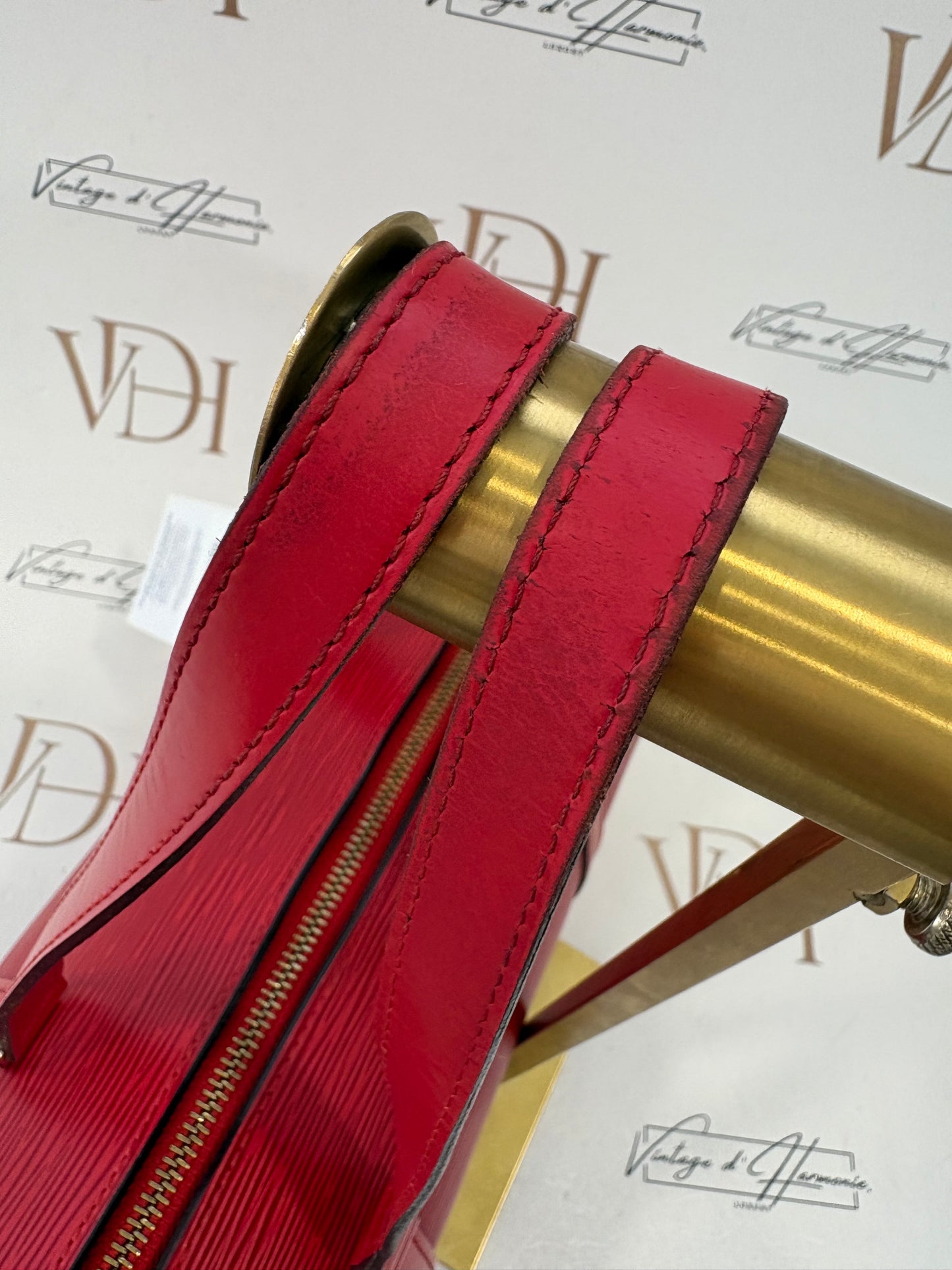 017700 - Louis Vuitton Red Epi Soufflot