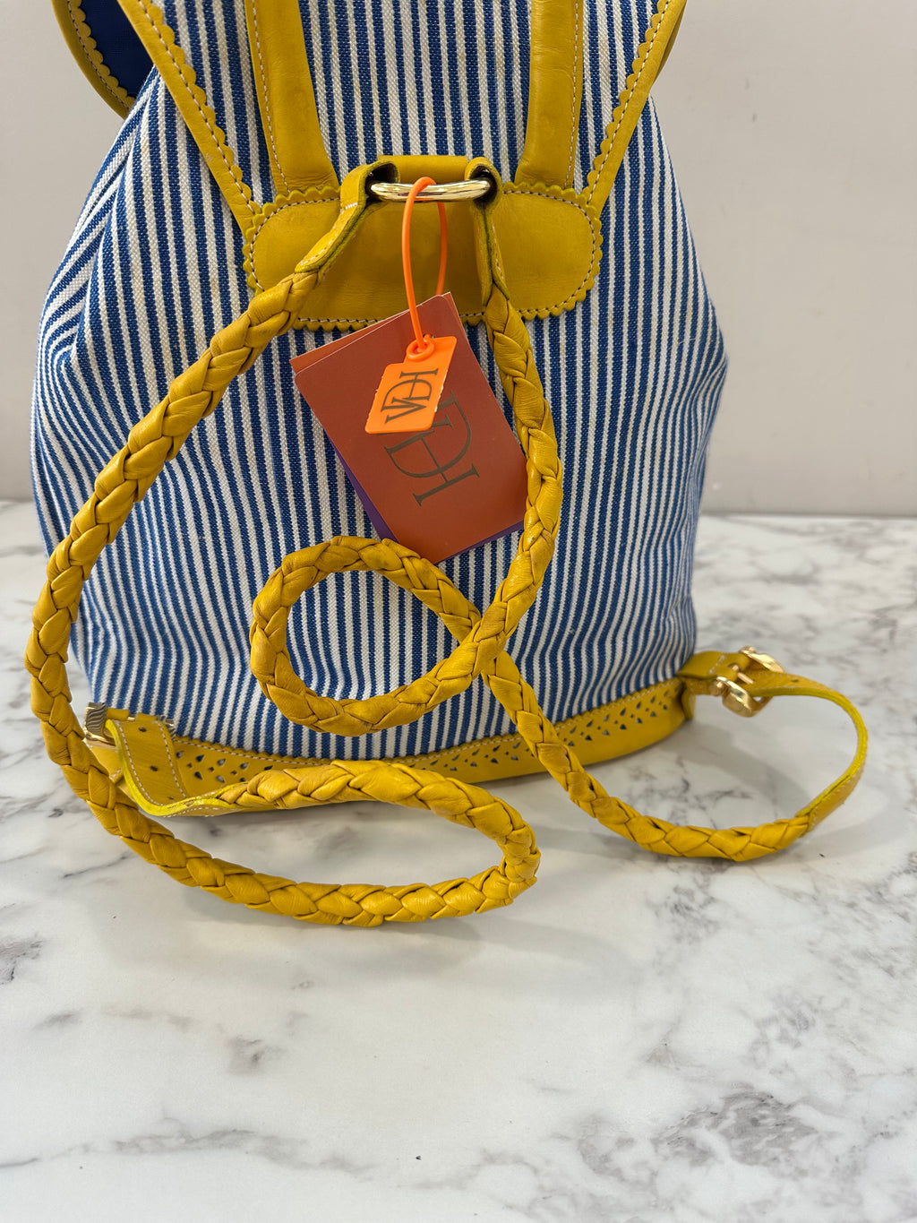 Loewe Blue White Yellow Backpack