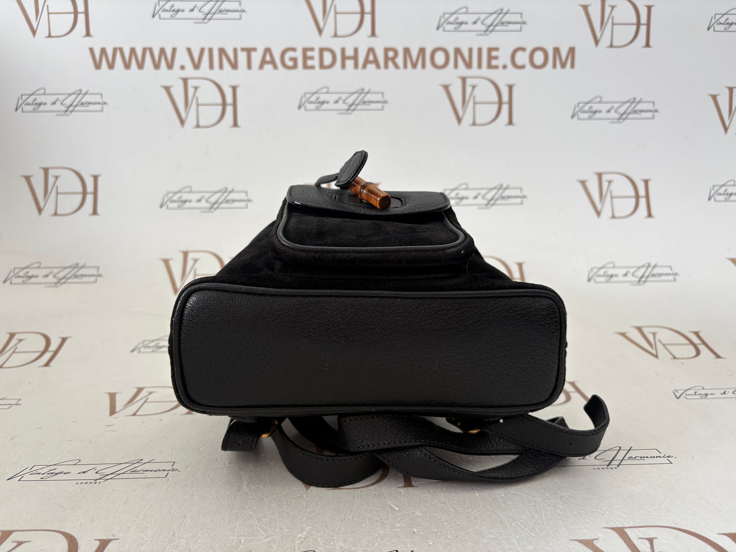 018223 - Gucci Black Bamboo Backpack