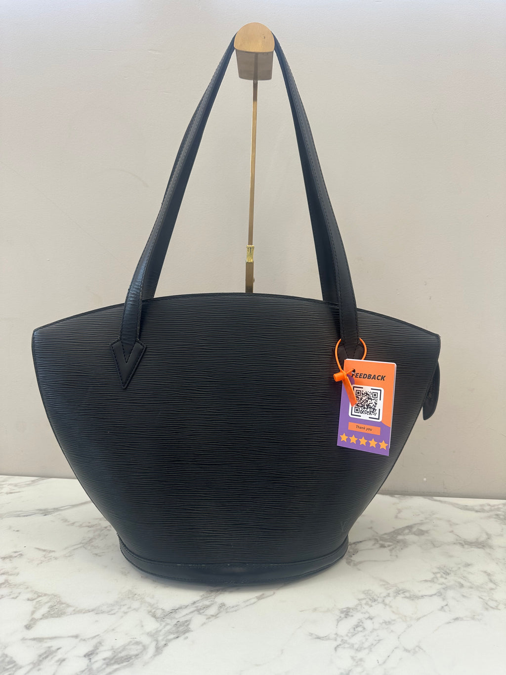 Louis Vuitton Black Epi Saint Jacques