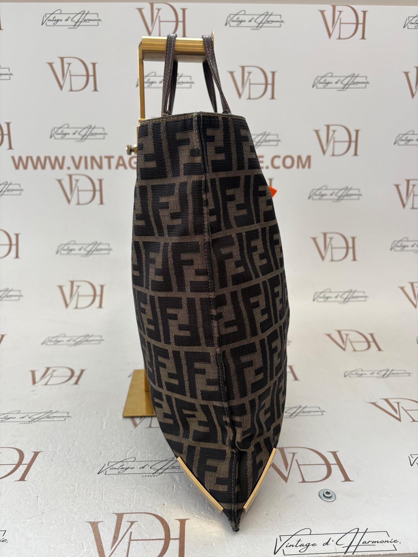 018159 - Fendi Brown Zucca Tote Bag