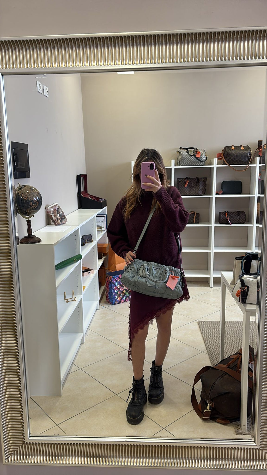 Prada Gaufre Ice Gray