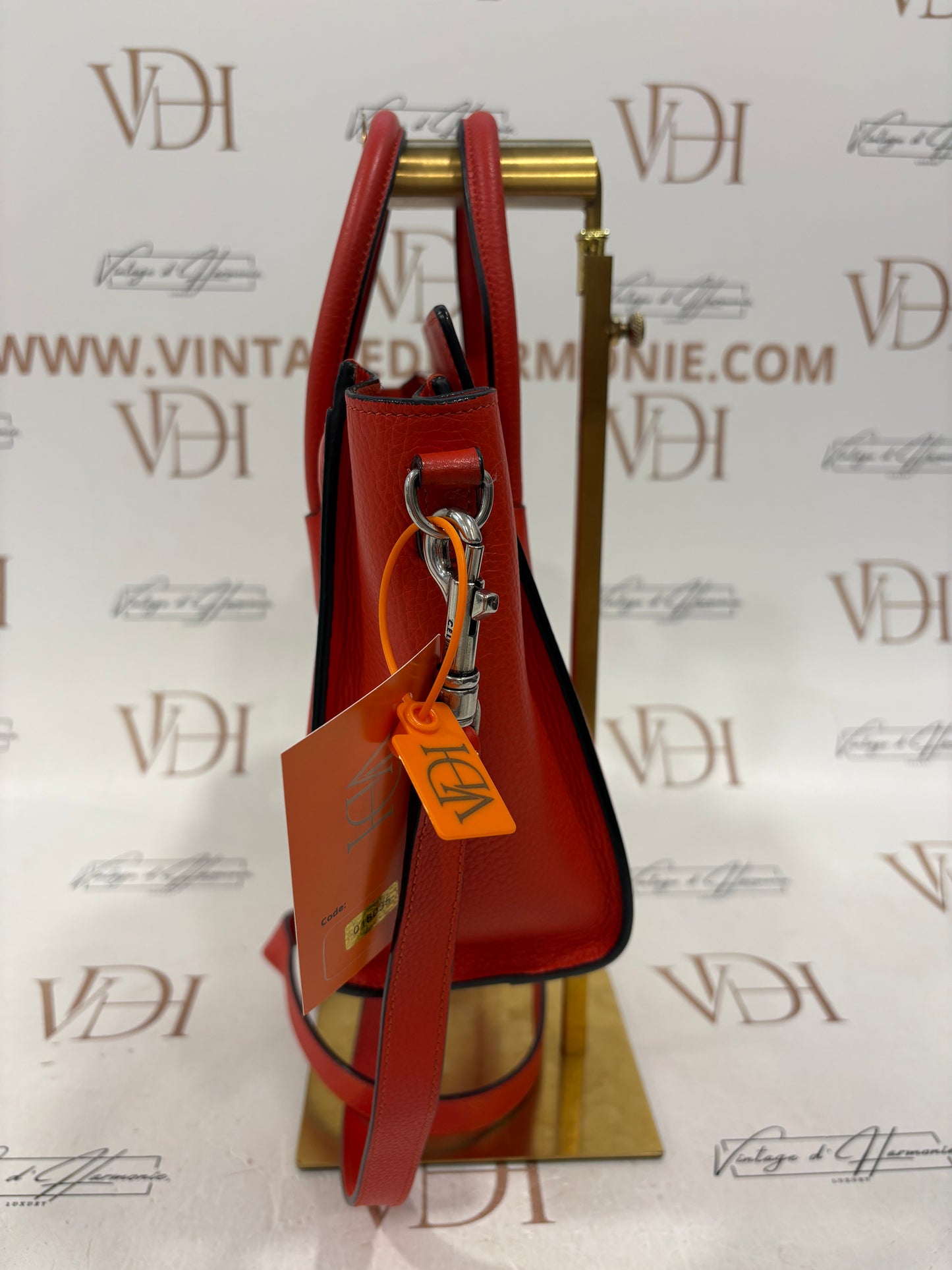 018035 - Céline Red Luggage Nano
