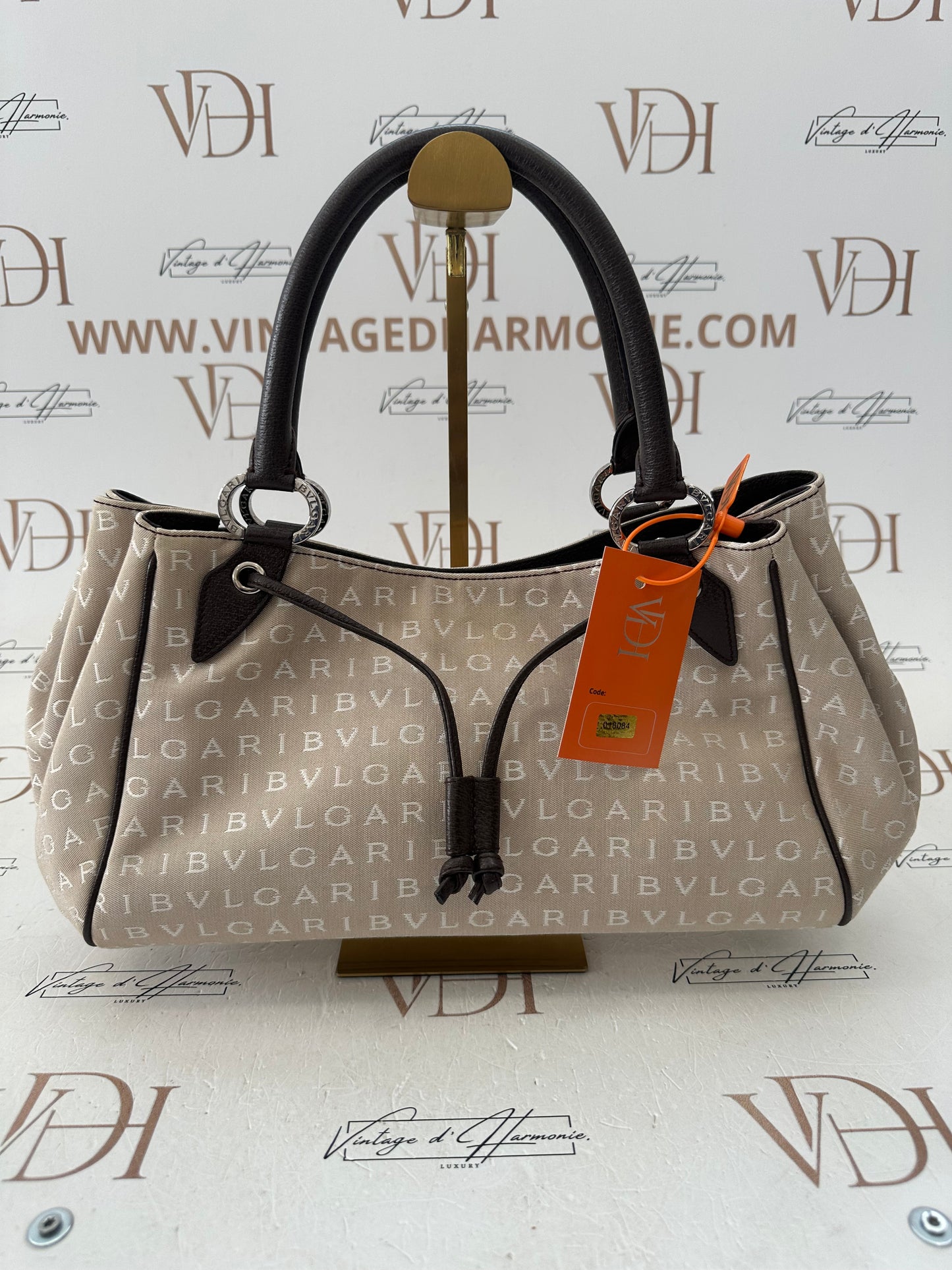 018084 - Bvlgari Beige Brown Logomania