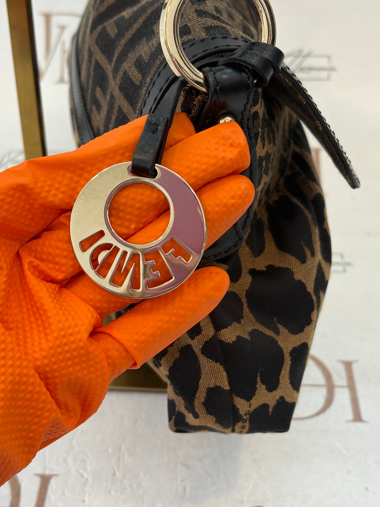 018705 - Fendi Brown Canvas Cheetah Zucca
