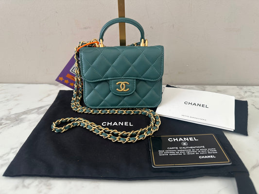 Chanel Green Lambskin
