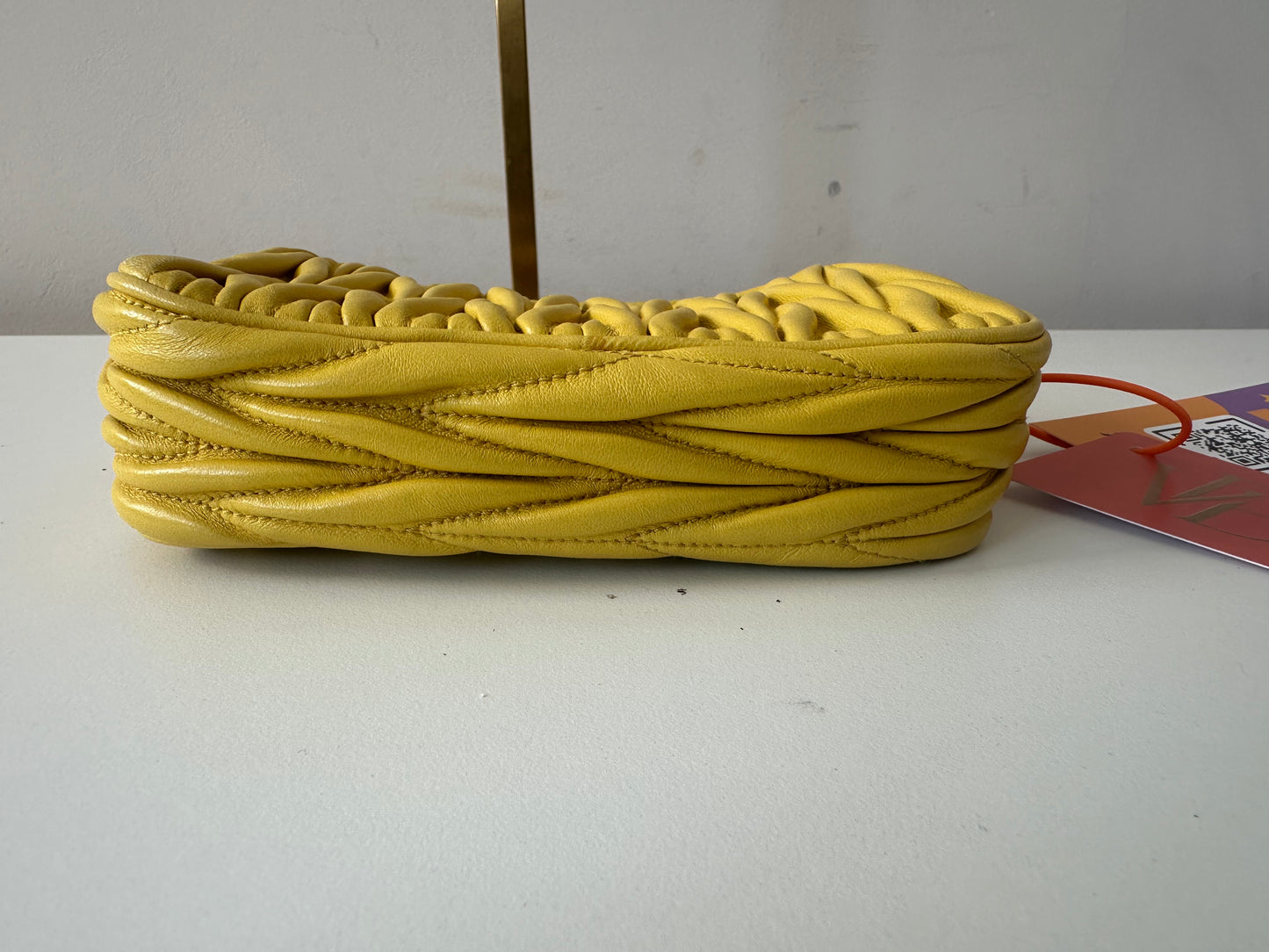 Miu Miu Matelasse Mini Yellow