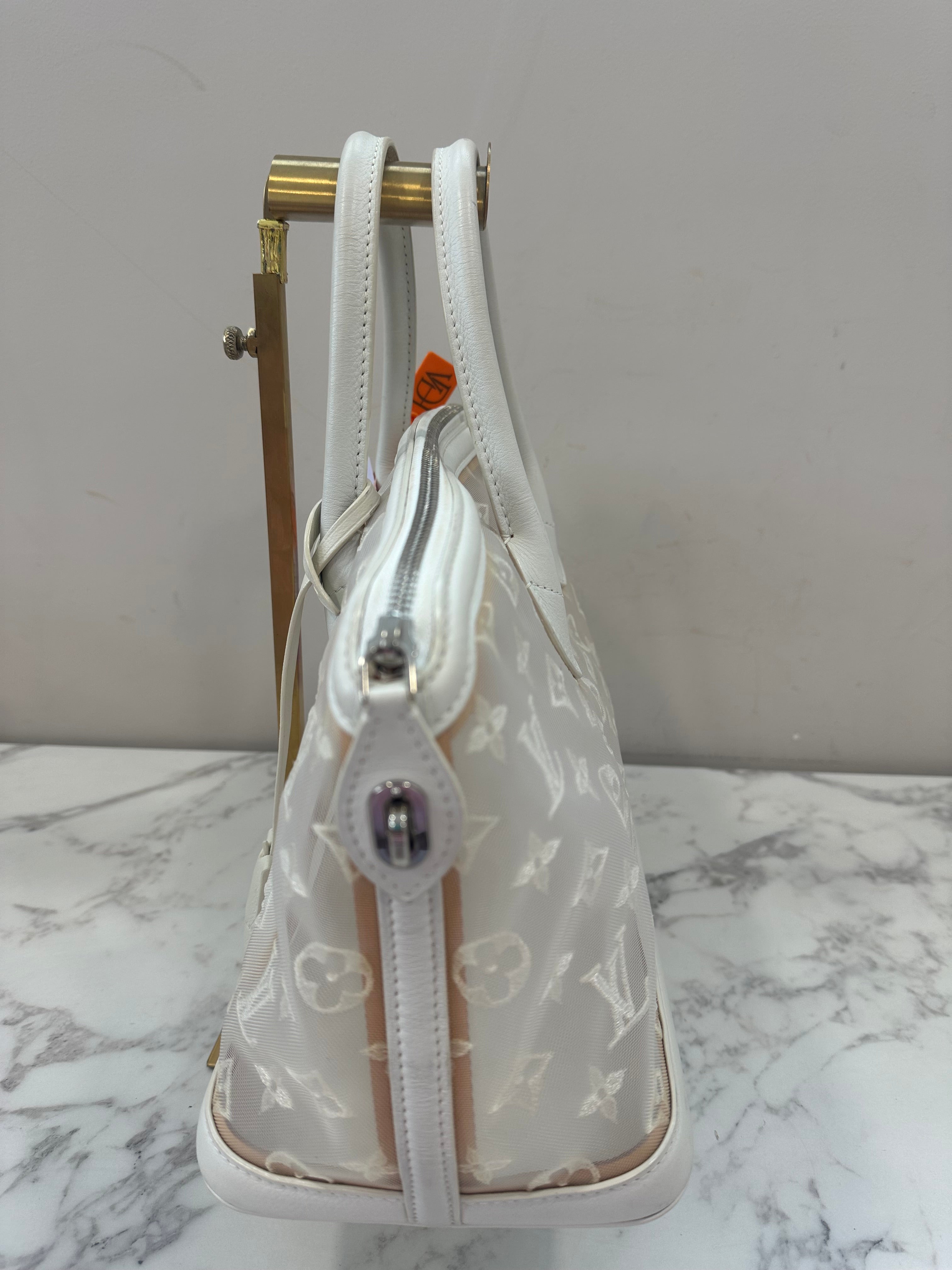 Louis Vuitton Blanc Monogram Transparent lockit east west